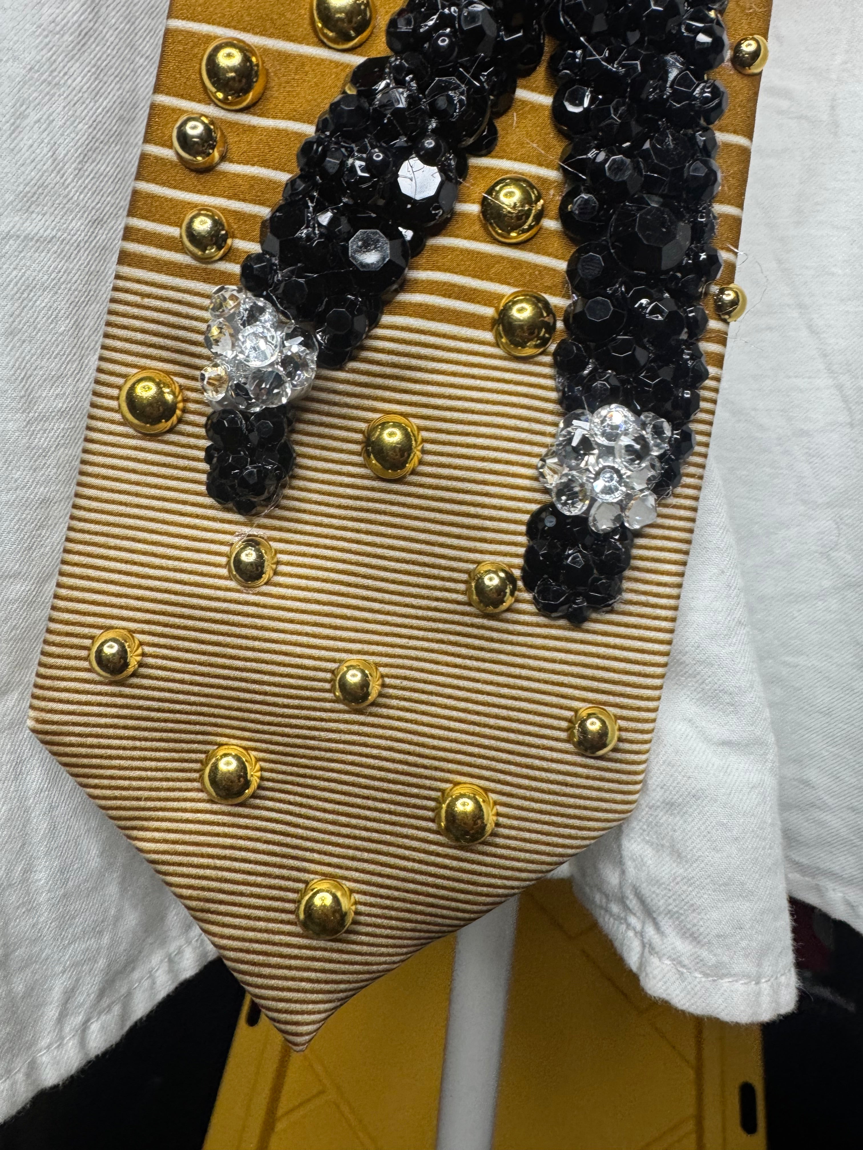 Gold Michael Jackson Off the Wall Album Cover Royalty Tie