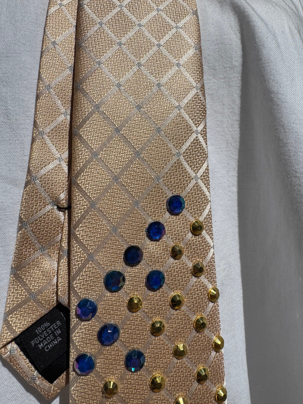 Beige Charmed Lemur Cat Eyes High Class Royalty Tie