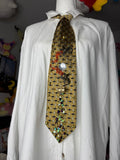 Gold Midnight Dragons and Hidden Treasure Royalty Tie