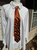 Orange Tiger Print Nature Tie