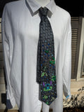 Navy Blue Stitch in Swift Pond Nature Tie