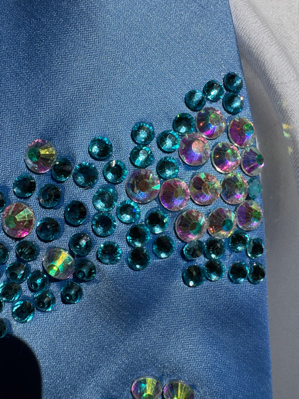Sky Blue Scattered Coral Gemstones Royalty Tie