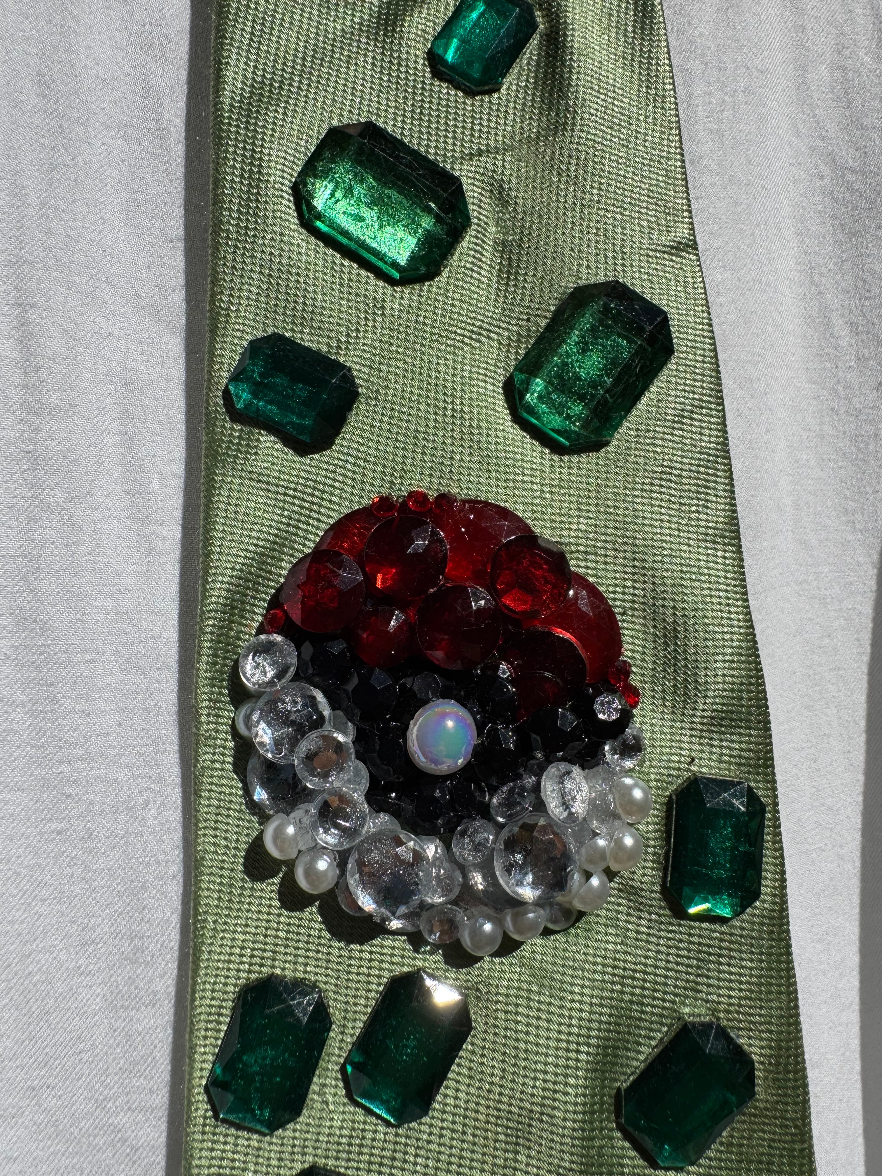 Pastel Green Ivysaur and Pokeball Pokemon Tie