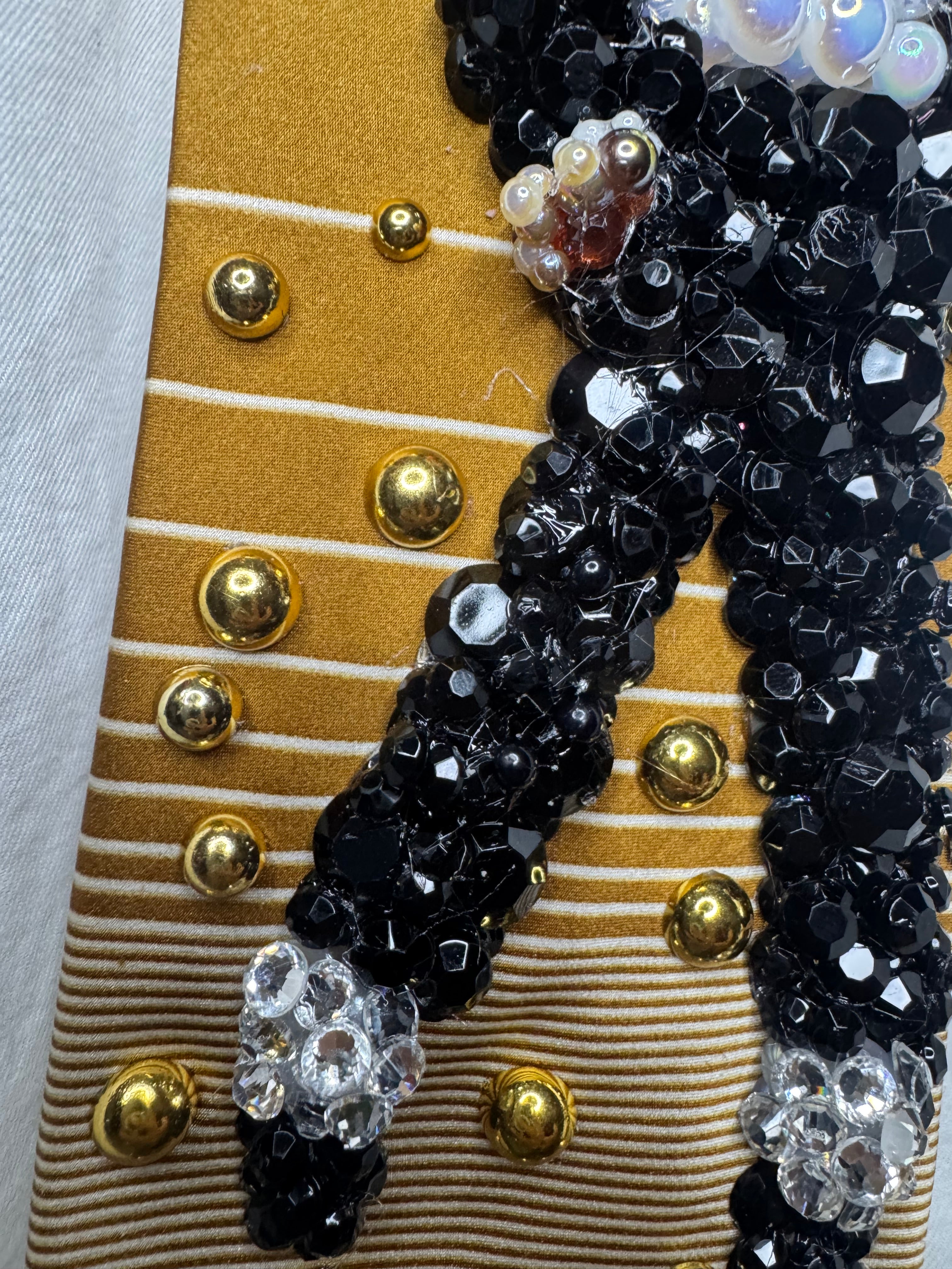 Gold Michael Jackson Off the Wall Album Cover Royalty Tie