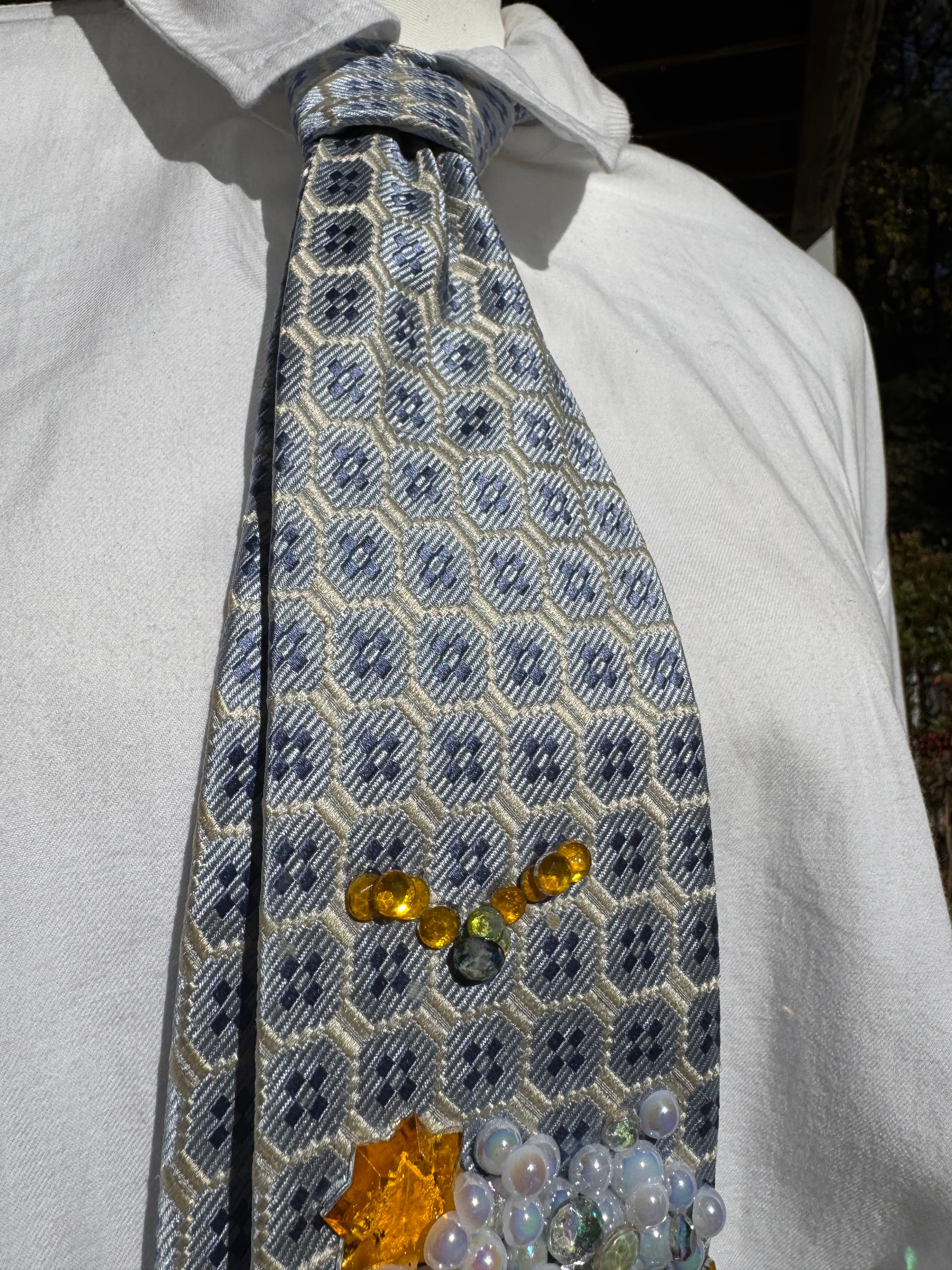 Light Blue Ice Castle Kingdom High Class Royalty Tie