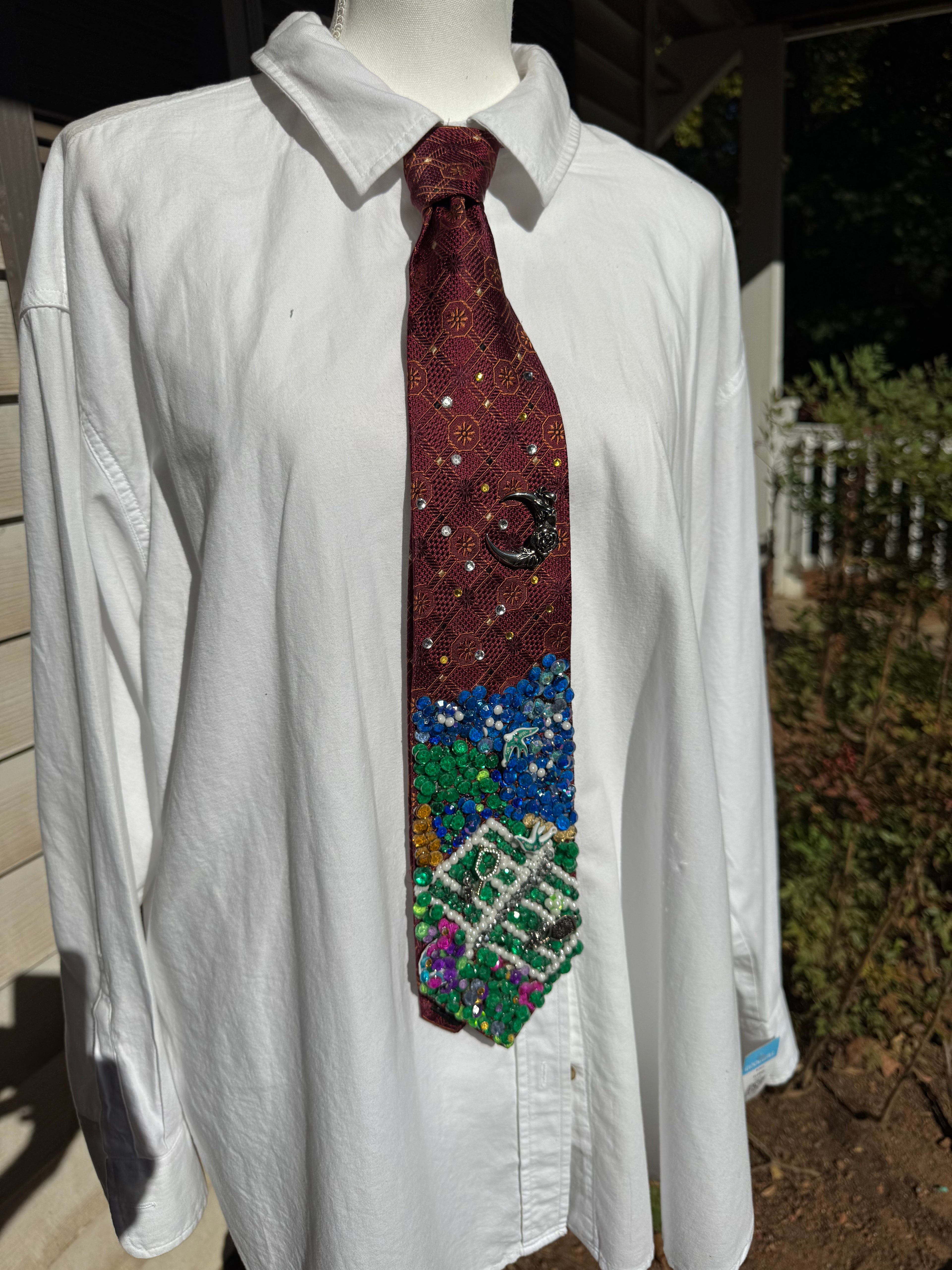 Red Oceanside Pickleball Sport Tie