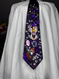Purple Princess Peach Throwing Blue Shell on Indigo Road 200cc Mario Kart Tie