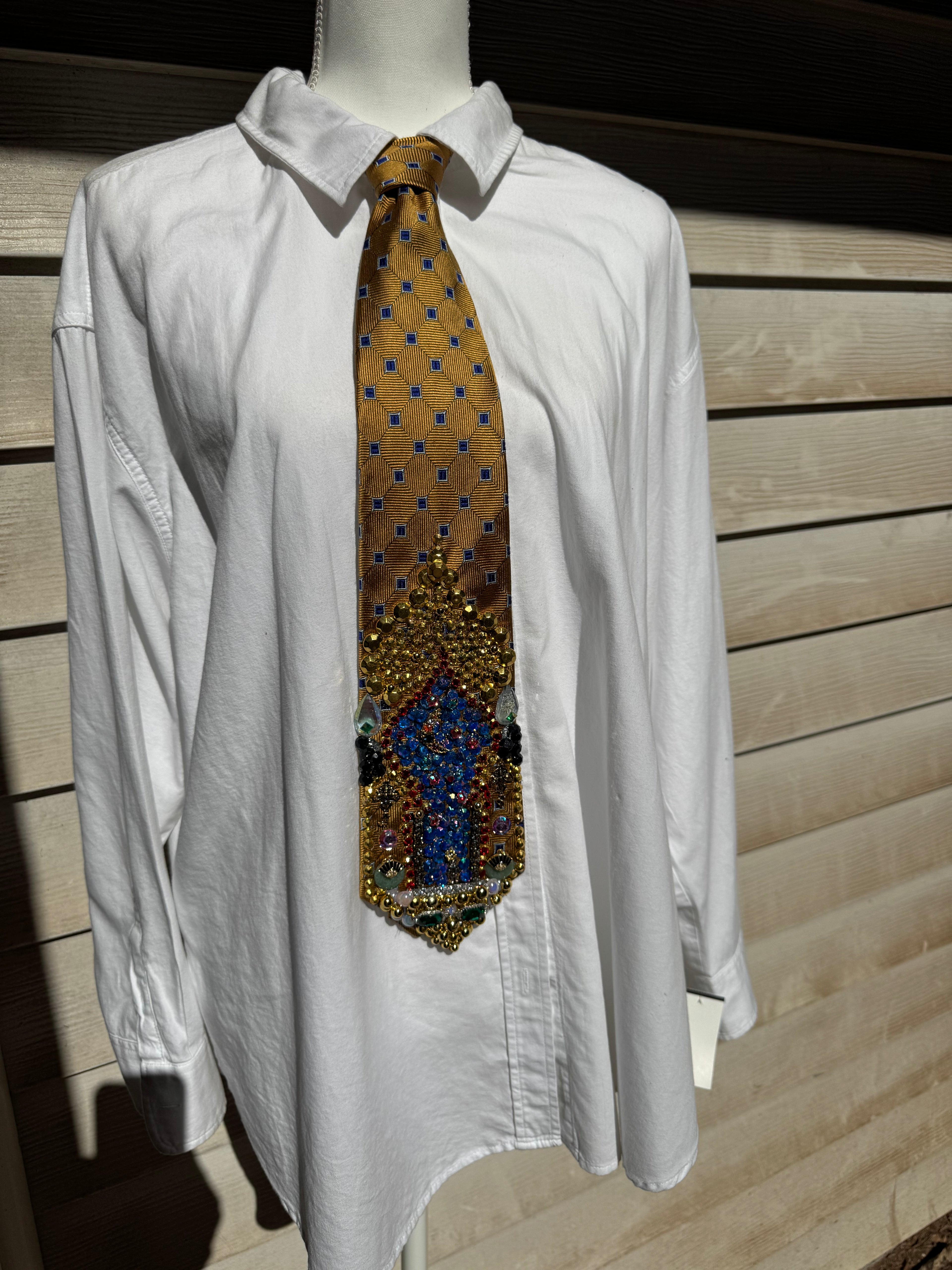 Gold King In His Taj Mahal Kingdom High Class Royalty Tie