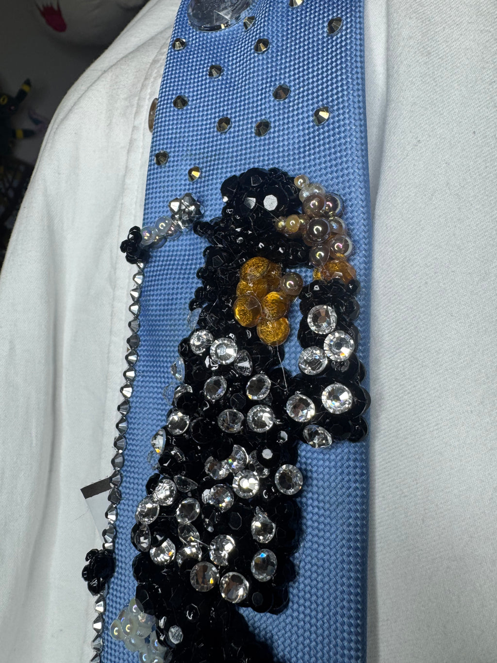 Sky Blue Michael Jackson Throwing Fedora Hat On for Billie Jean Motown 25 Performance 1984 Tie
