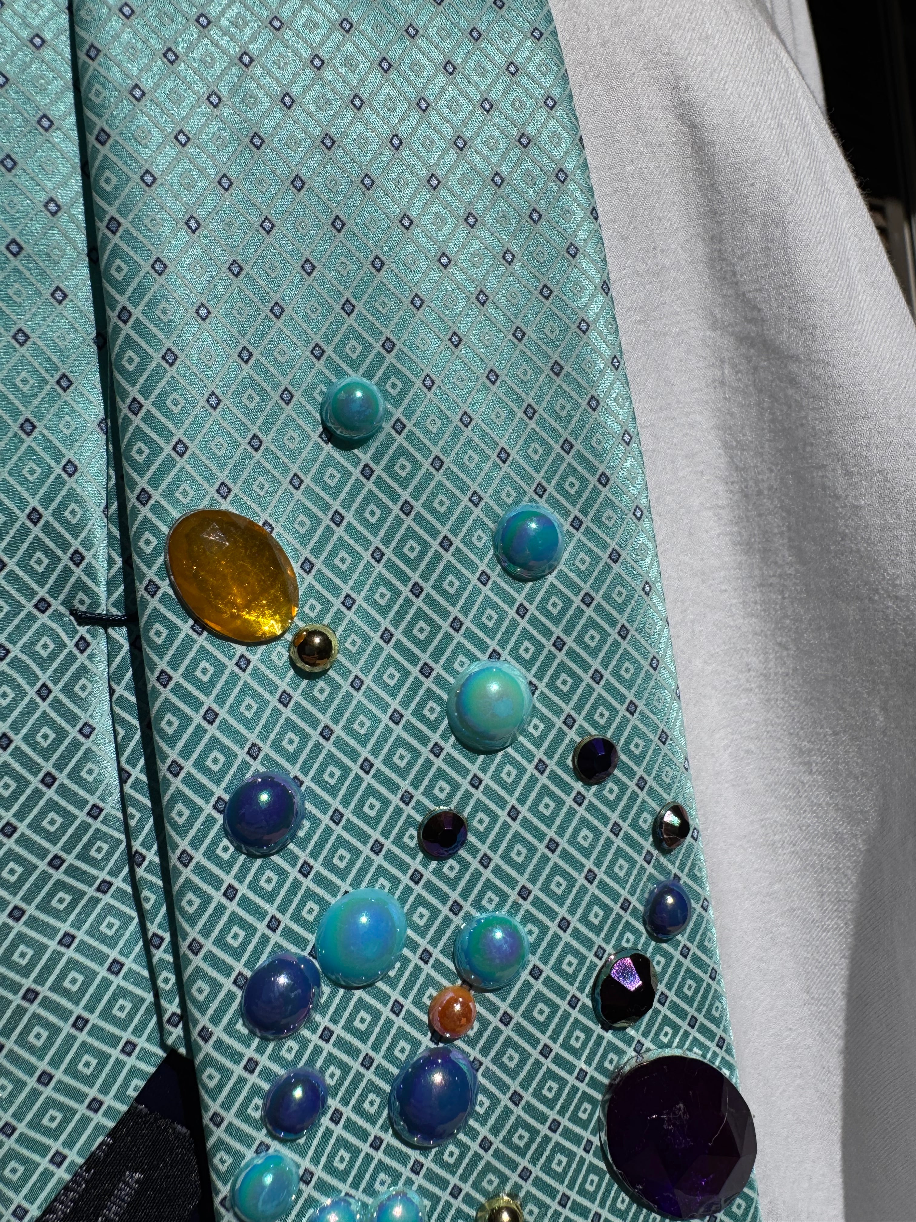 Light Turquoise Super Saiyan Blue Vegeta Blasting Dragon Ball Z Anime Tie
