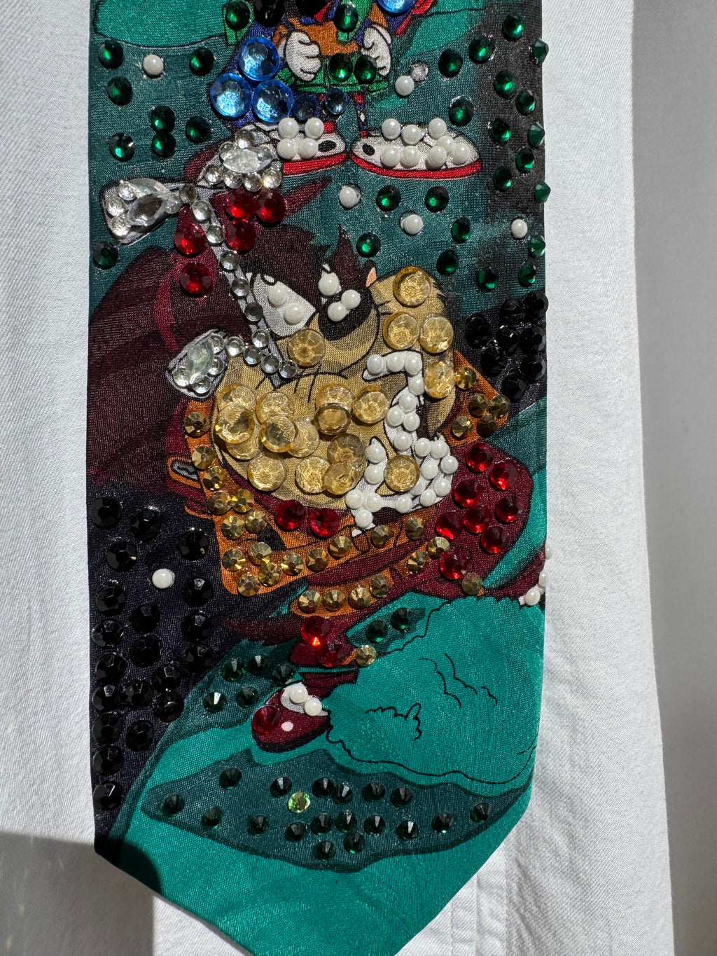 Black Full Looney Tunes Cast Playing Golf Movie Tie