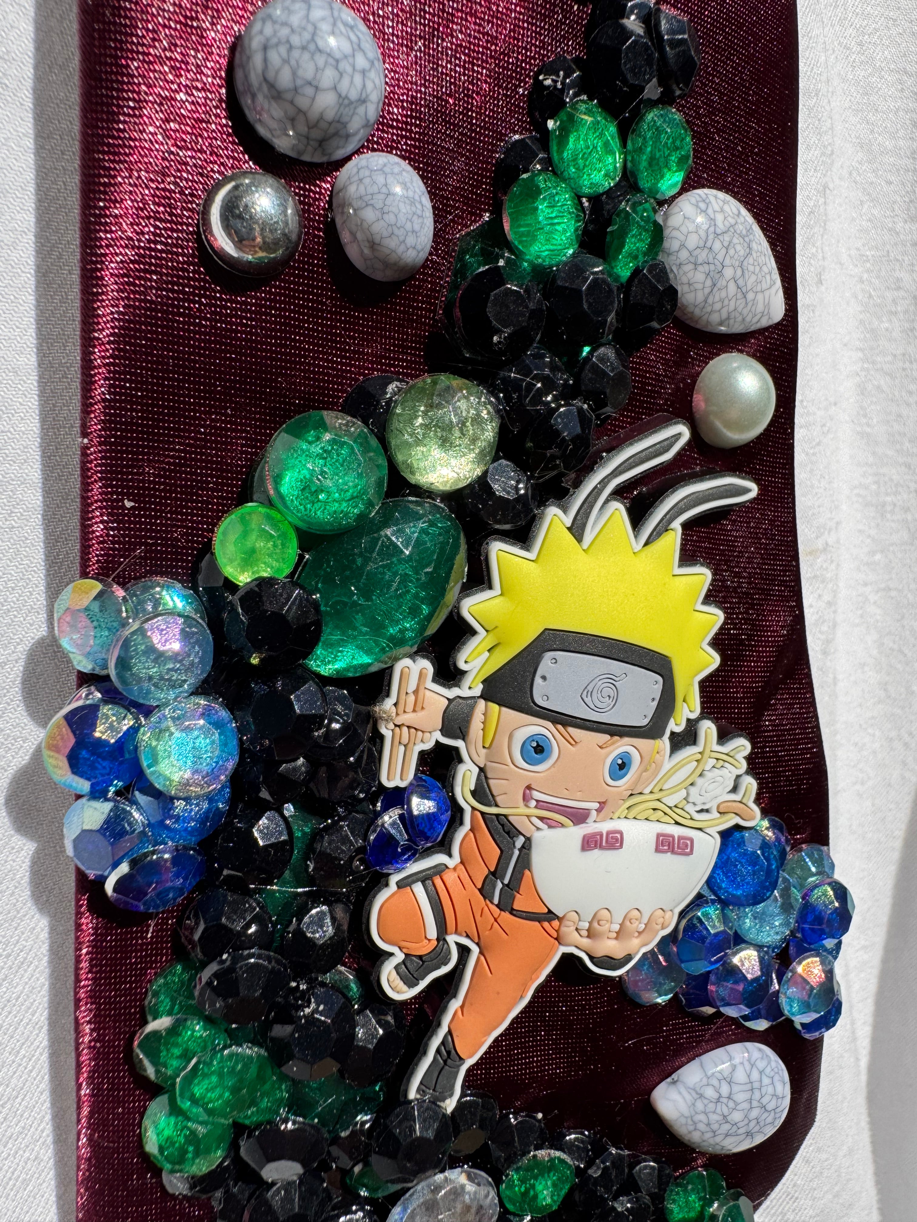 Burgundy Silk Midnight Ramen Run Naruto Shippuden Anime Tie