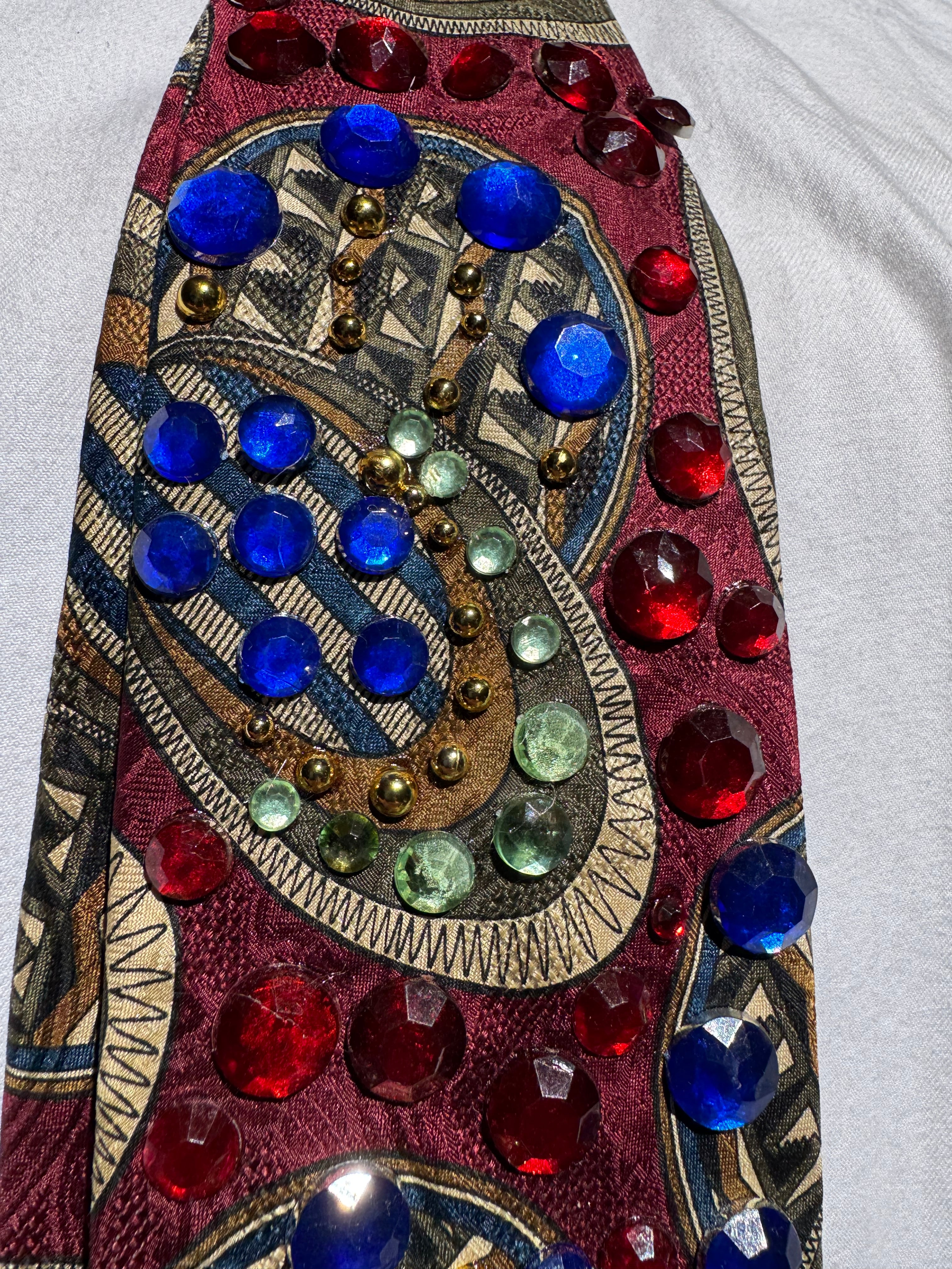 Red Futuristic Oval Bowling Royalty Tie
