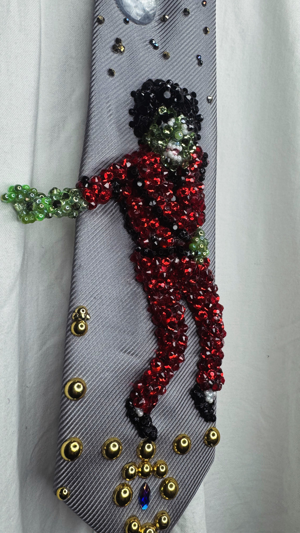 Grey Zombie Michael Jackson Hitting Crotch Grab Arm Out Move In Thriller Short Film Tie