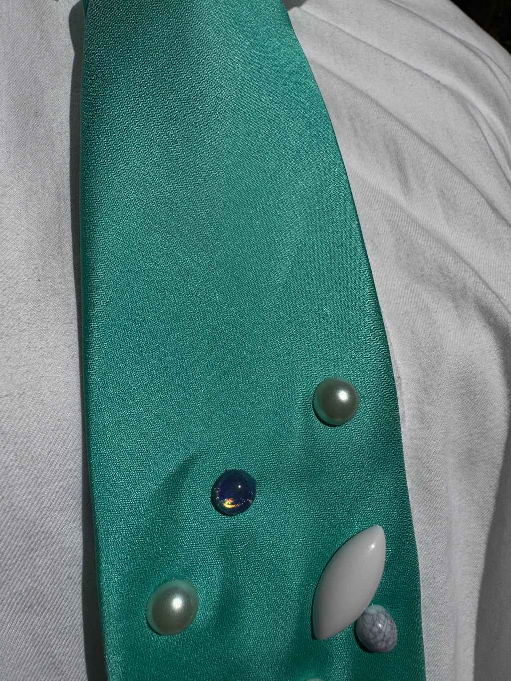 Coral Blue Over View of Caribbean Ocean Nature Royalty Tie
