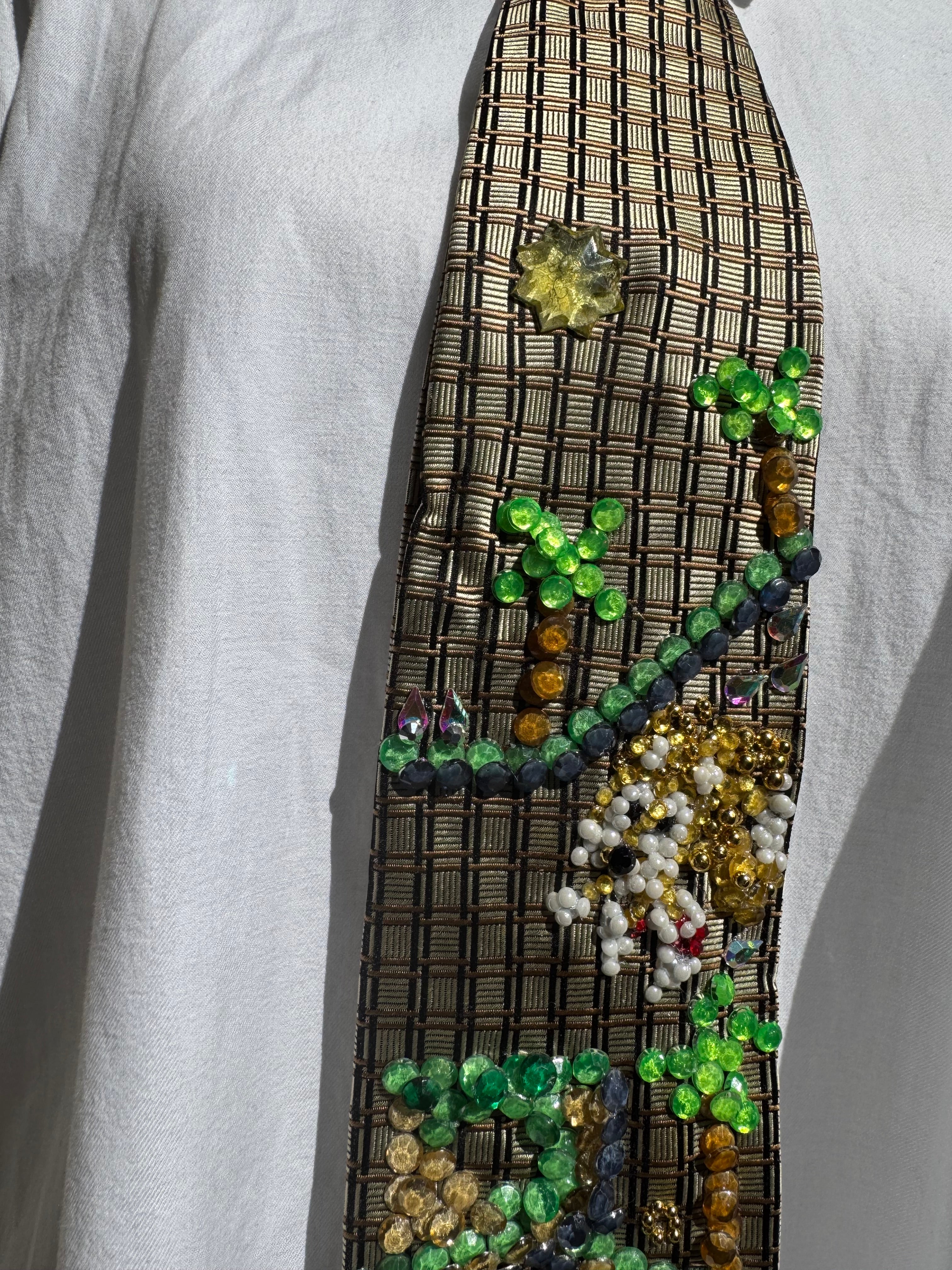 Beige Supersonic and Tails Sonic the Hedgehog Video Game Tie