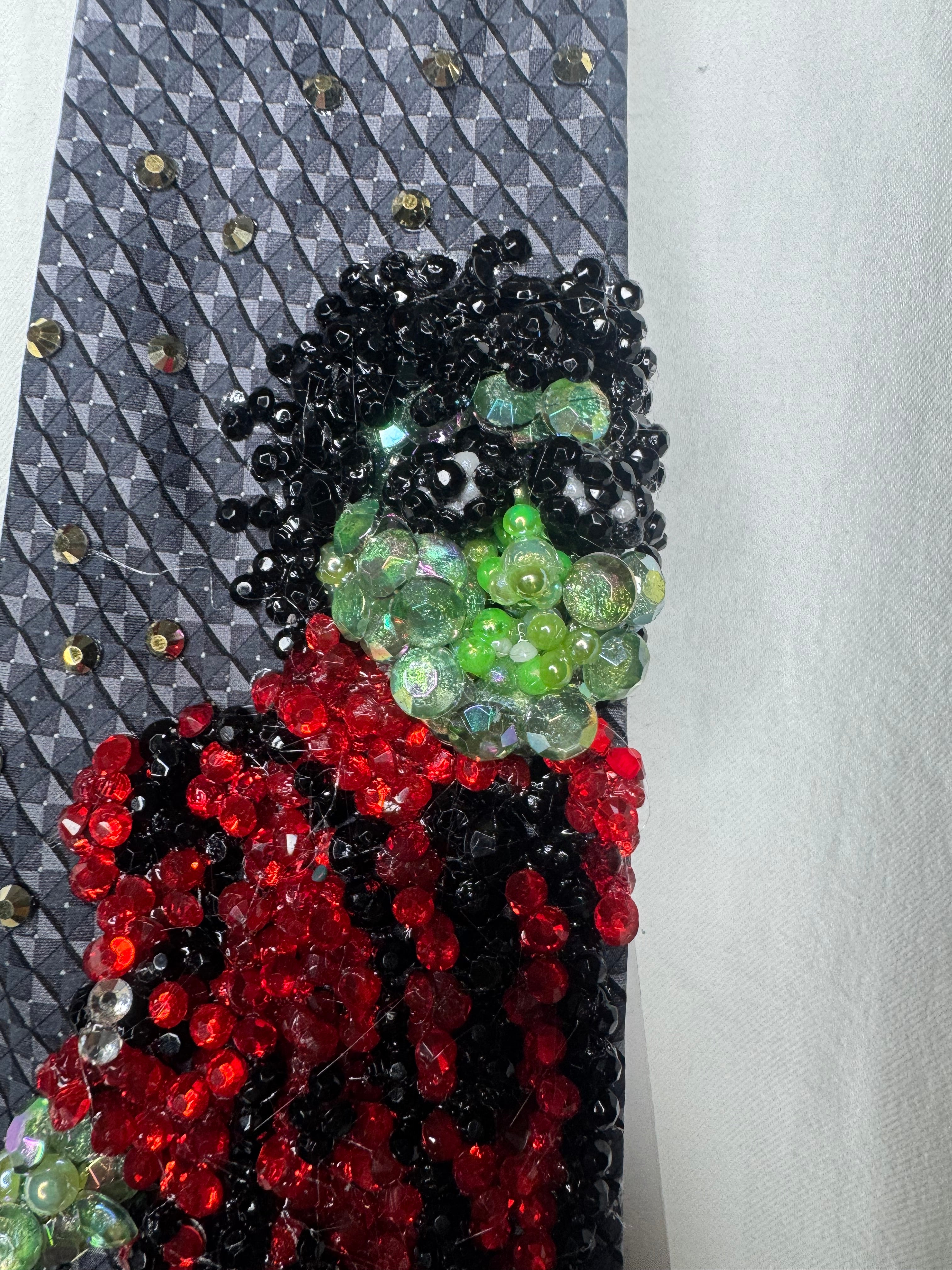 Grey Michael Jackson Zombie Face Hitting The Start of Dance Routine For Thriller Music Video Tie