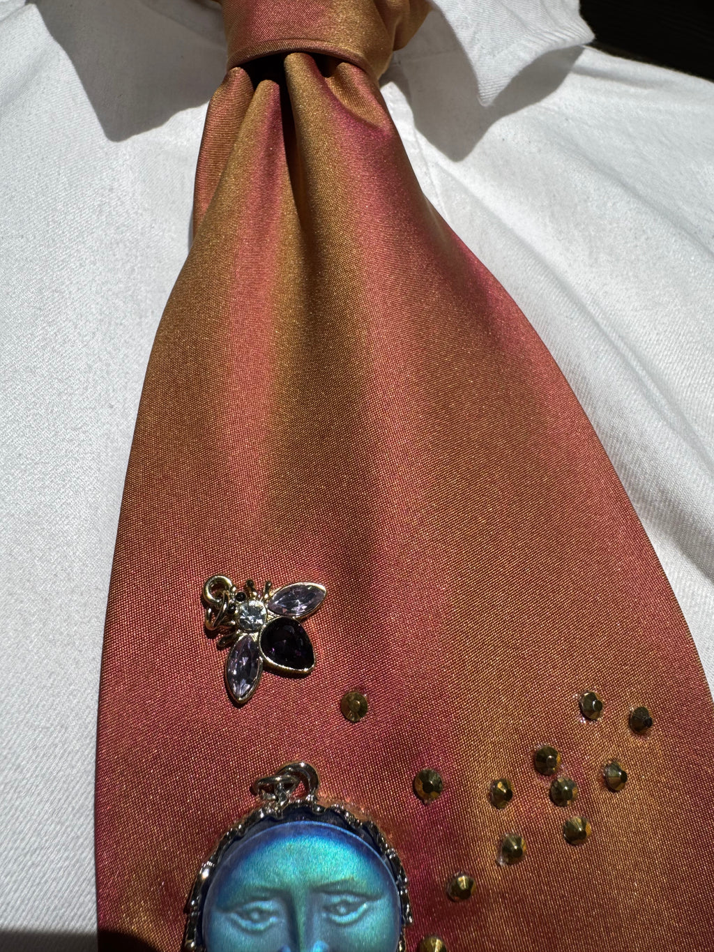 Burnt Orange Winne the Pooh Dreaming of Honeypot Honey Pool Tie