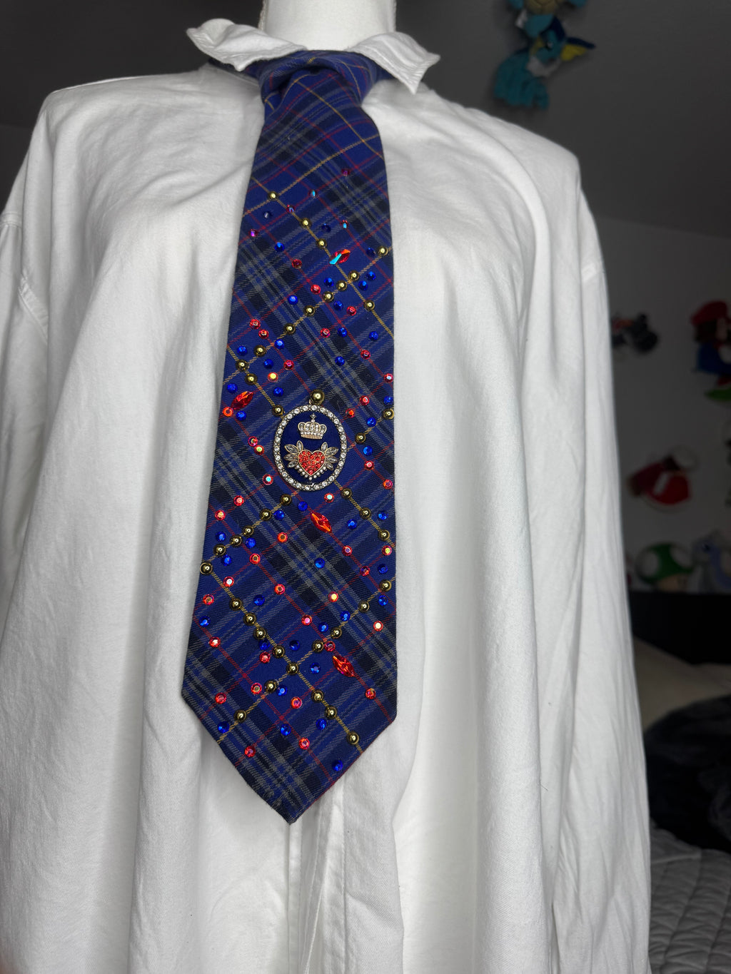 Royal Blue Plaid High Class Royalty Tie