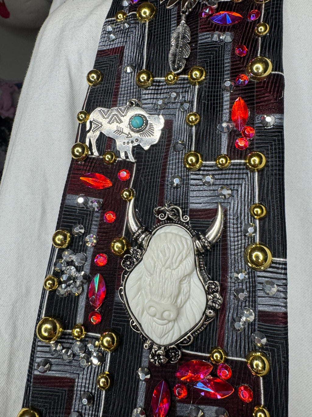 Black Native Hunter And Wildlife Predators Royalty Nature Tie