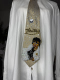 Gold Michael Jackson Thriller Album Cover Tie