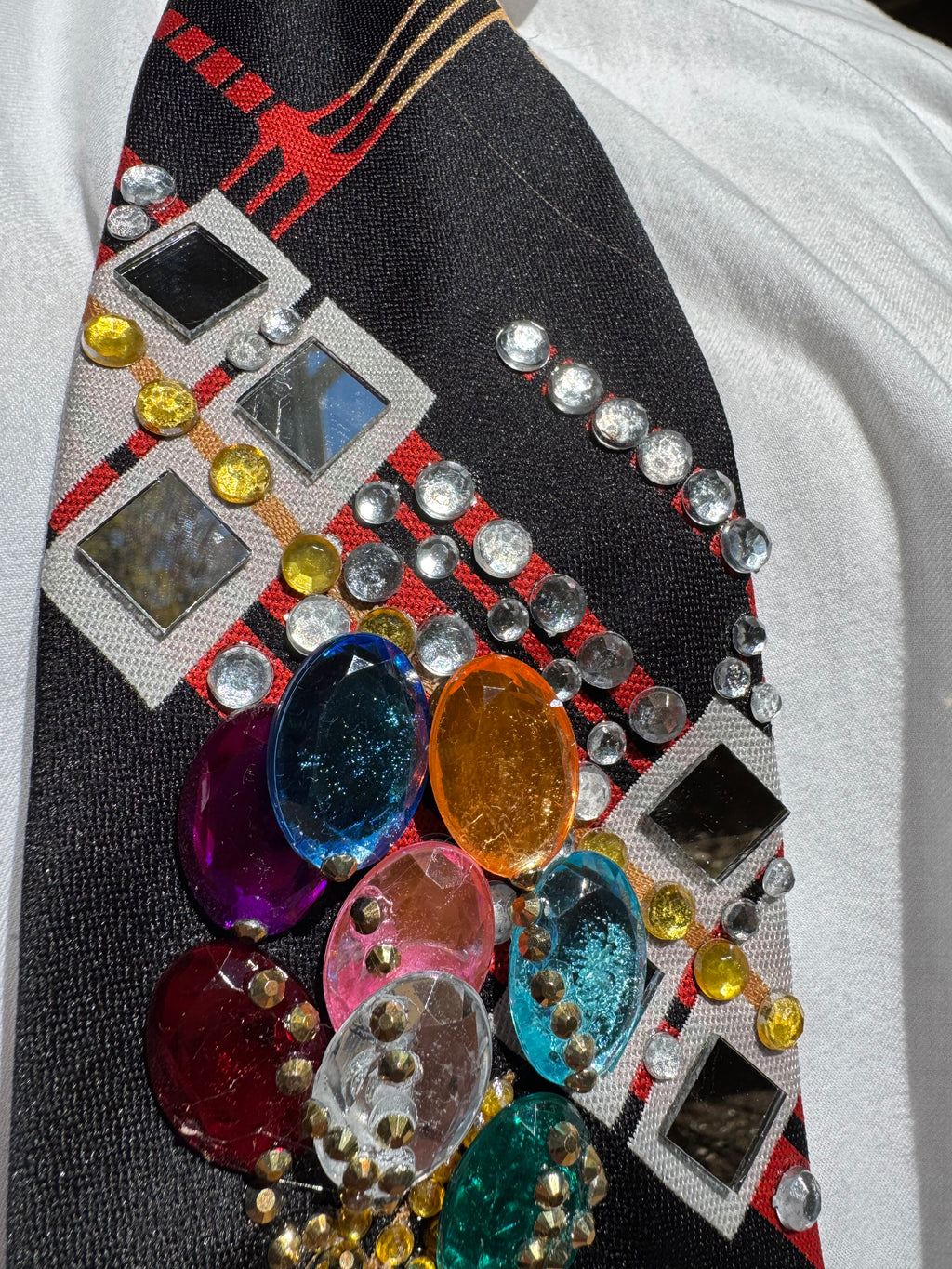 Black Astronauts Holding Onto Bunch of Balloons Space Royalty Tie