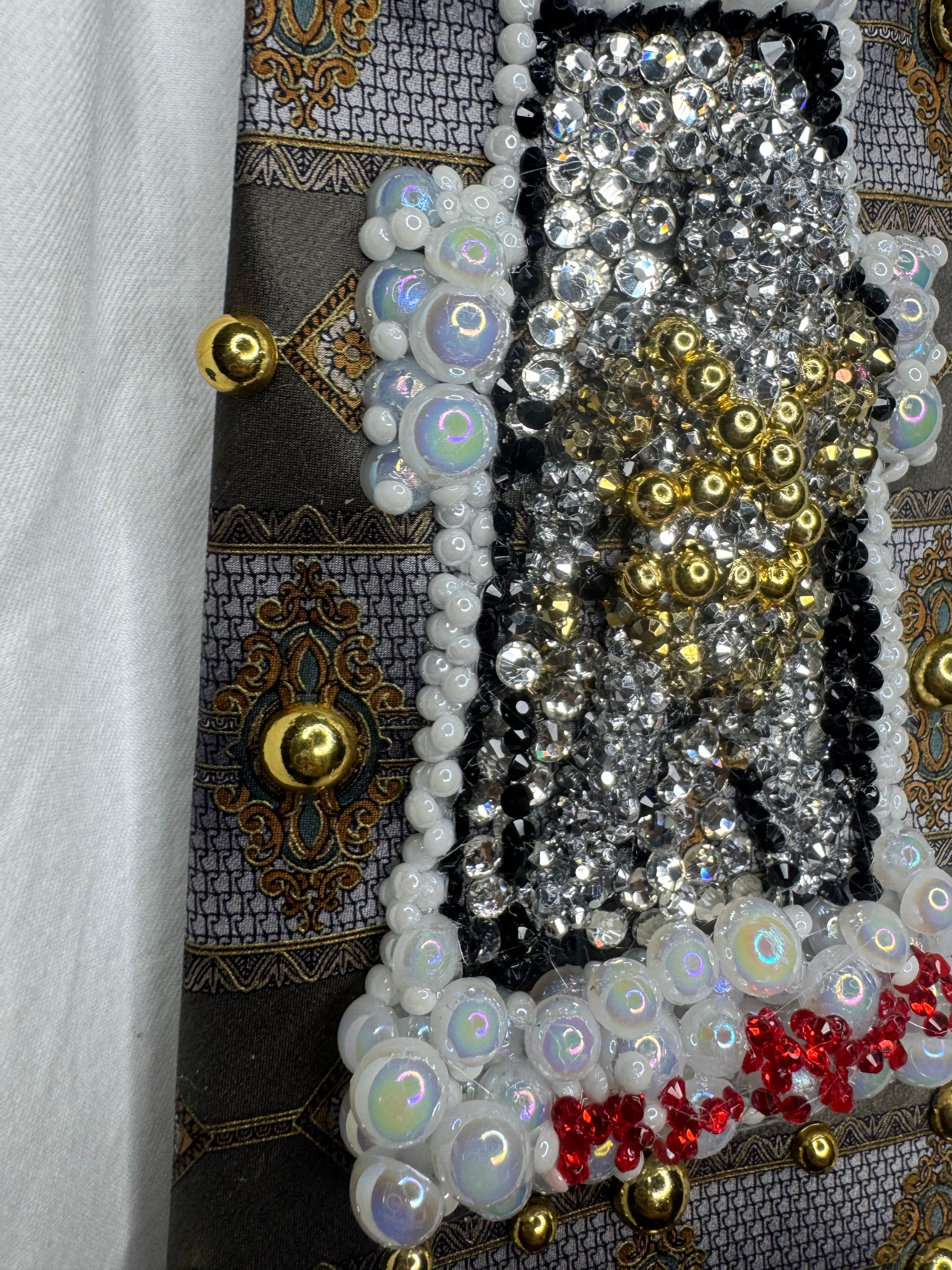 Olive Green and Blue Michael Jackson Chrome Armor MJ-2040 Space Shuttle Intro For HIStory World Tour In Munich 1997 Tie