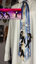 Sky Blue and Gold Michael Jackson Triple Clone Scene in DSTYGE Music Video Royalty Tie