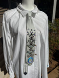 Silver Silk Iridescent Winter Hunger Games High Class Royalty Tie
