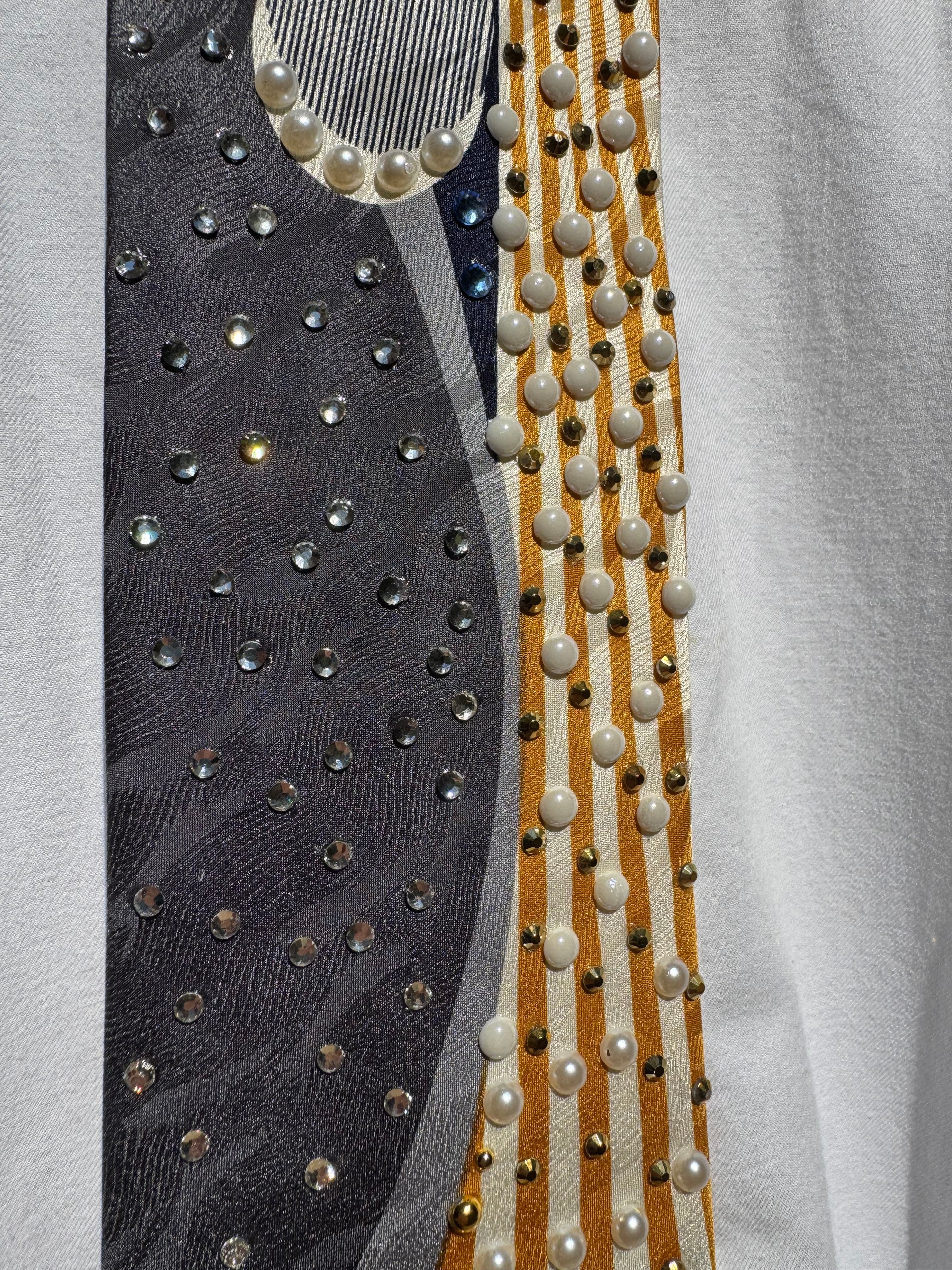 Gold and Grey Nautical Infinity Royalty Tie