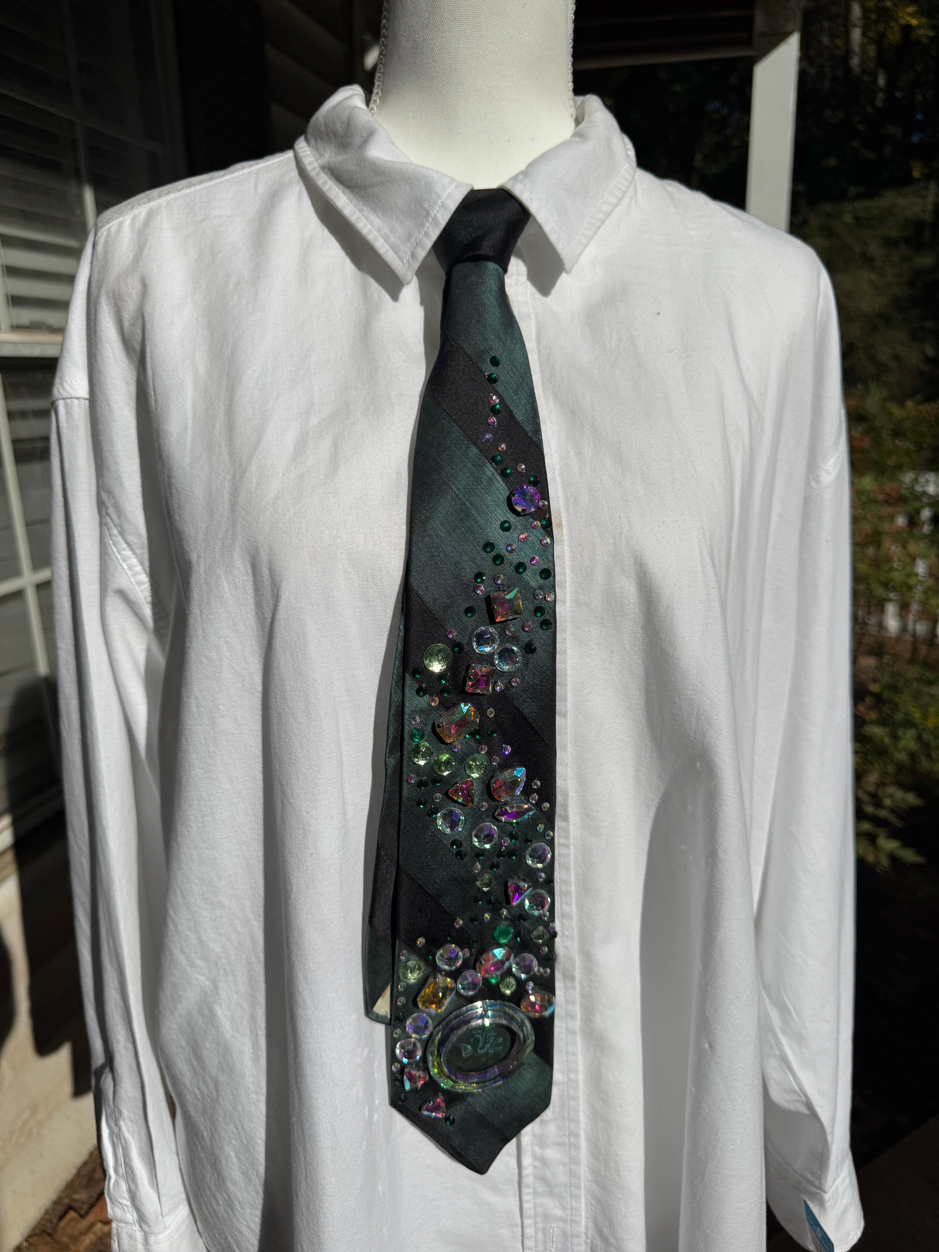 Dark Turquoise Iridescent River Royalty Tie
