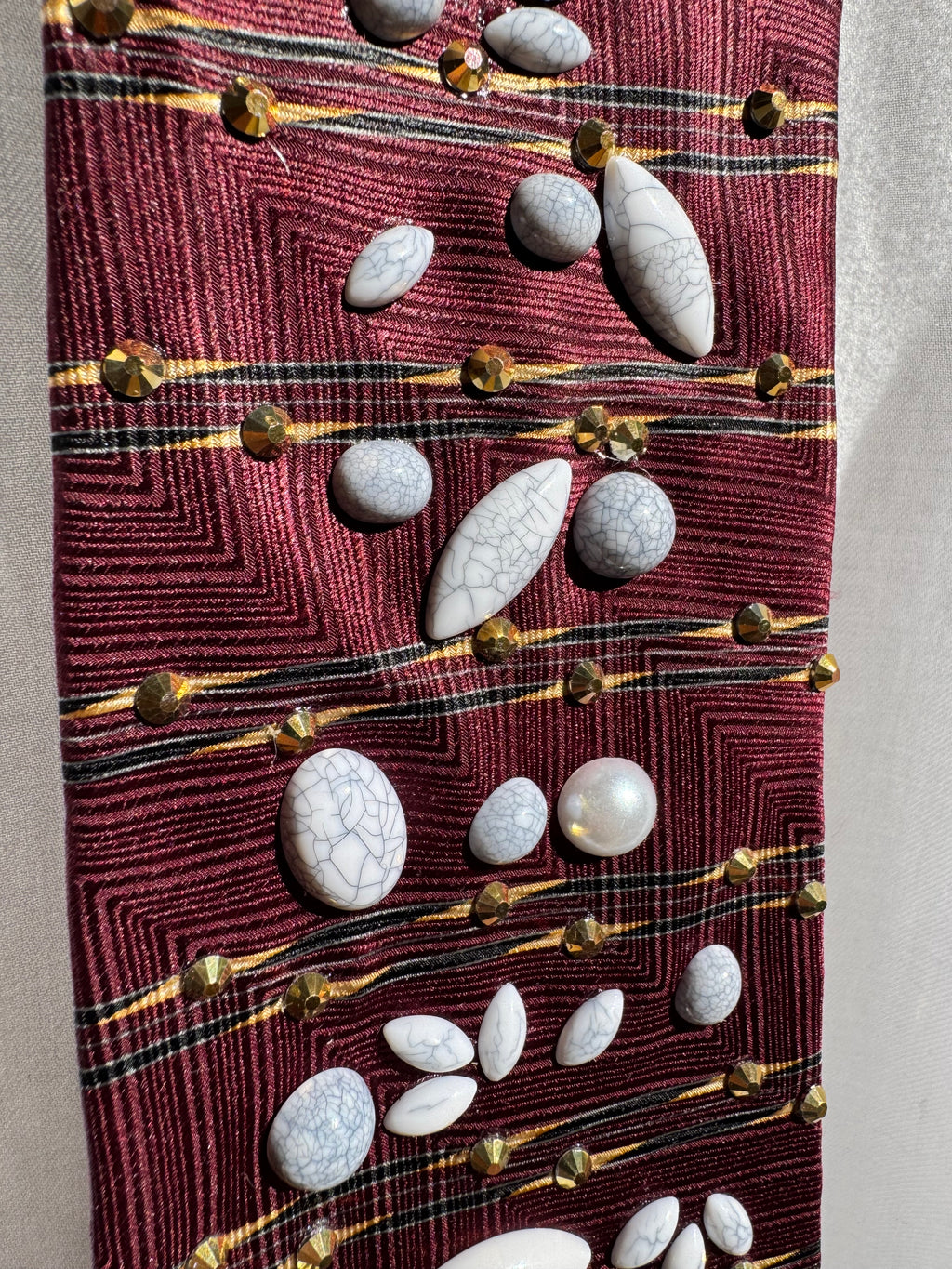Burgundy Longhorn Aztec Western Royalty Tie
