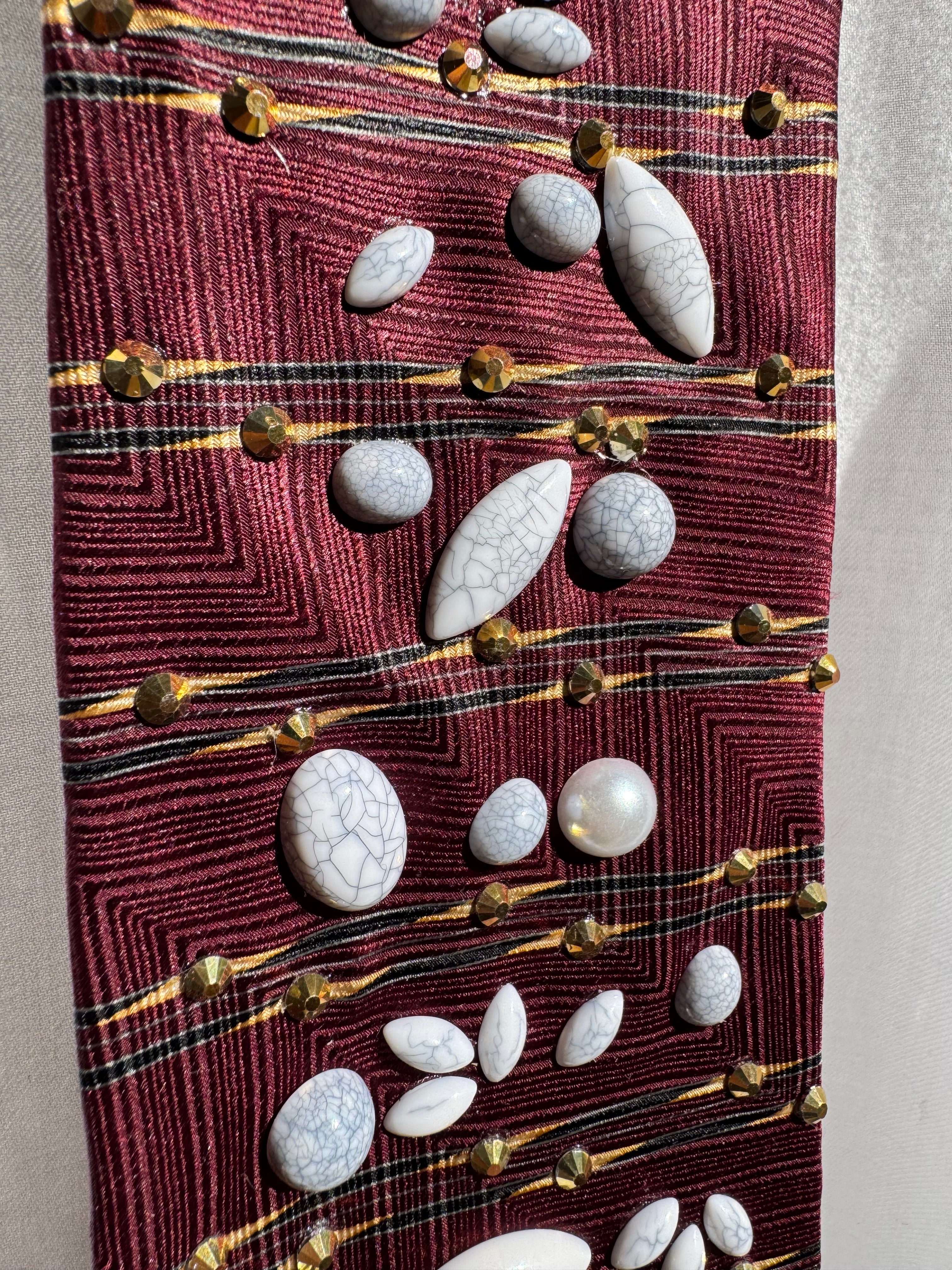 Burgundy Longhorn Aztec Western Royalty Tie