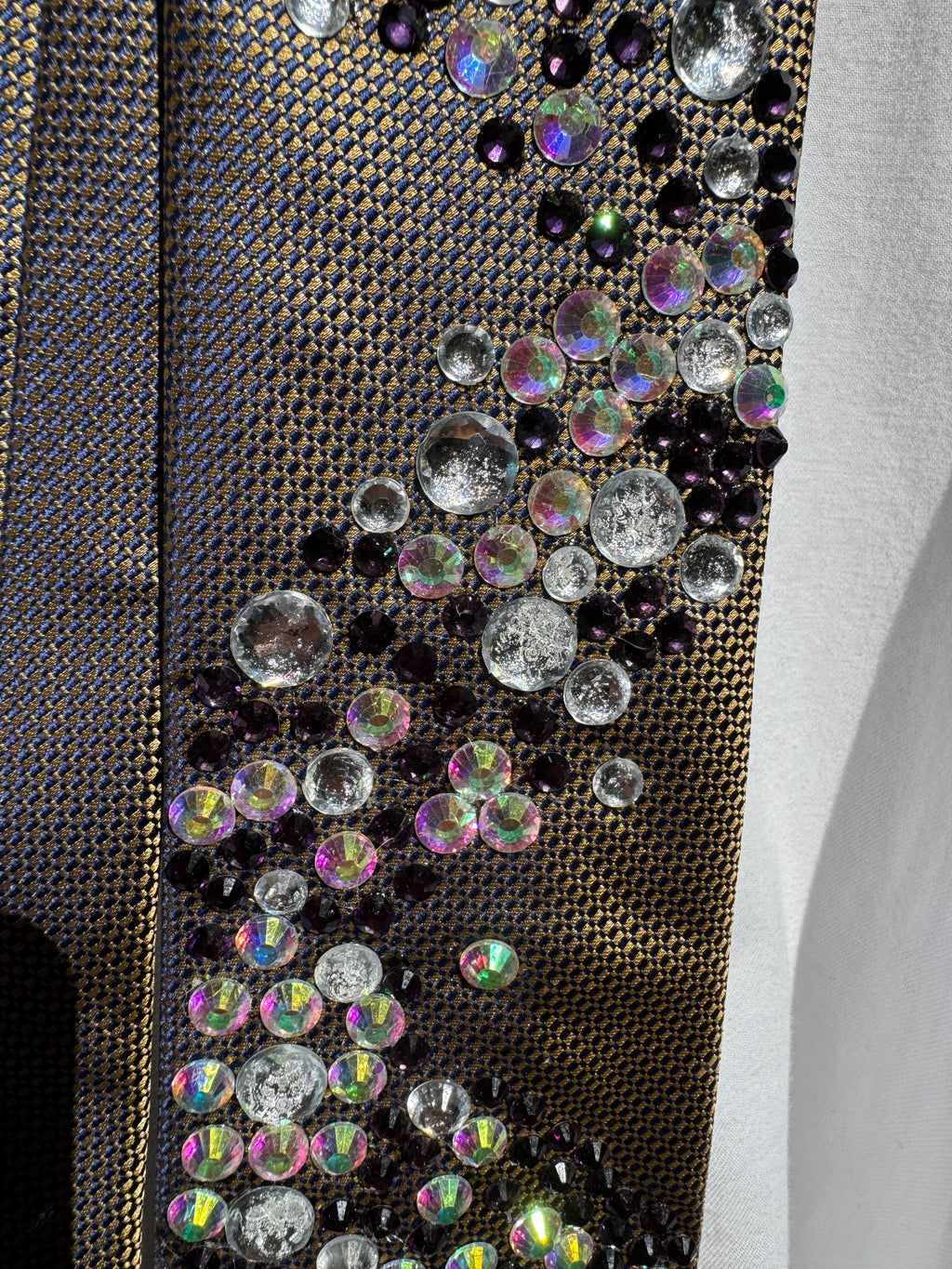 Gold Iridescent and Purple Aura High Class Royalty Tie