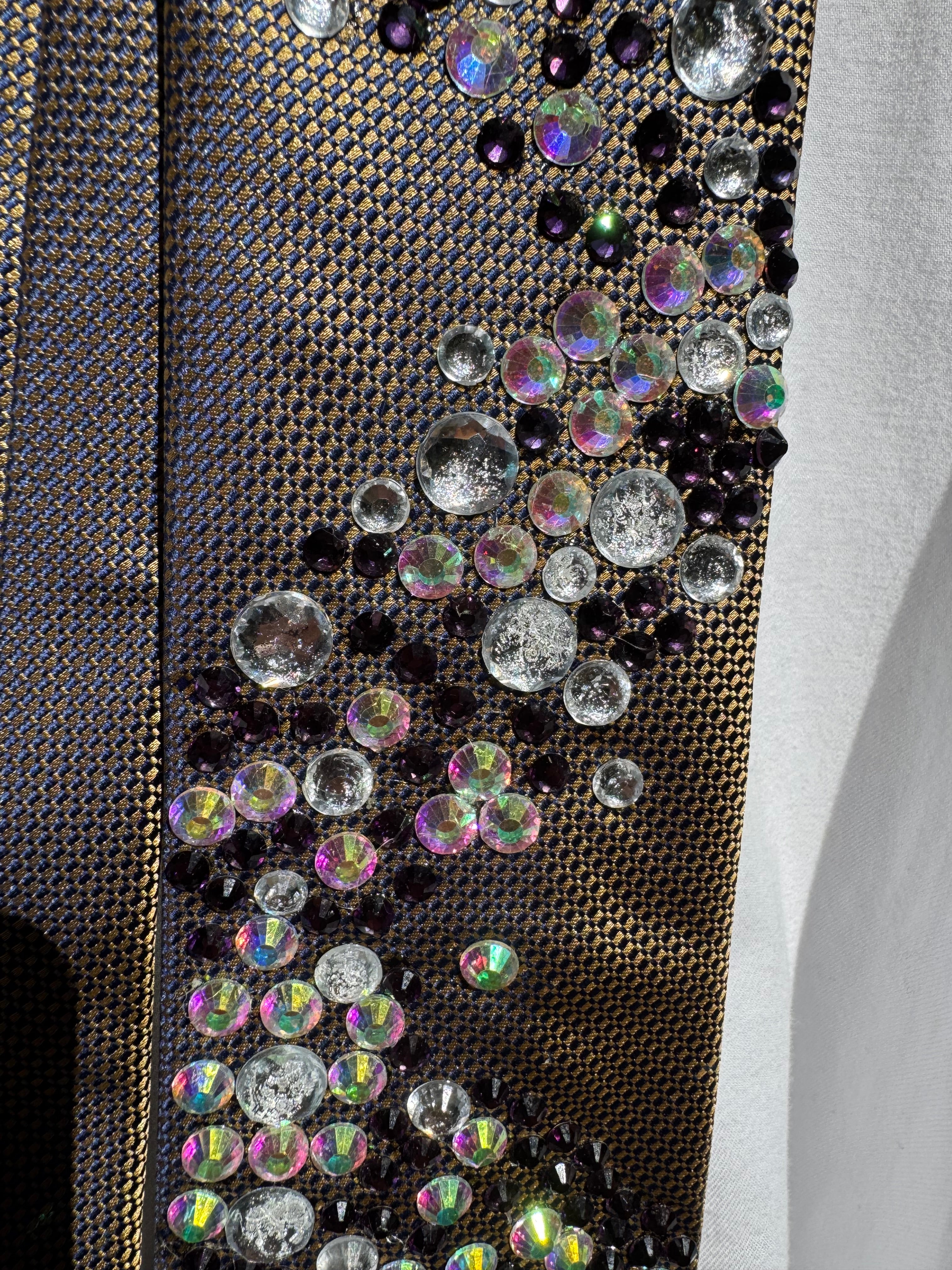 Gold Iridescent and Purple Aura High Class Royalty Tie