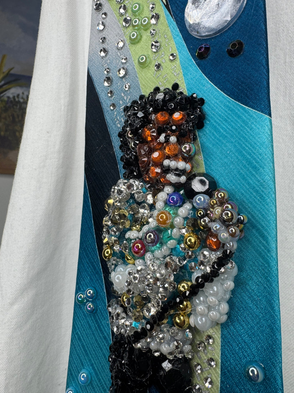 Tri Tone Blue Michael Jackson in Light Blue Military Jacket In Tundratown Aug 5th 1984 Victory Tour Tie