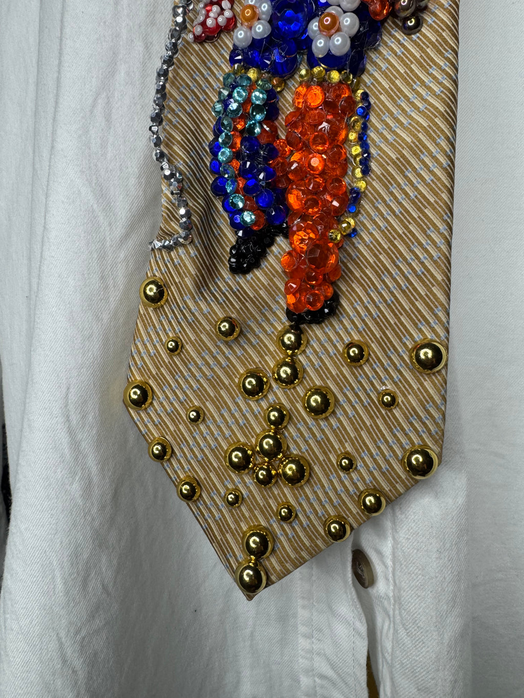 Light Gold Young Michael Jackson Singing ABC at “Save the Children” Concert Jackson 5 1972 Tie