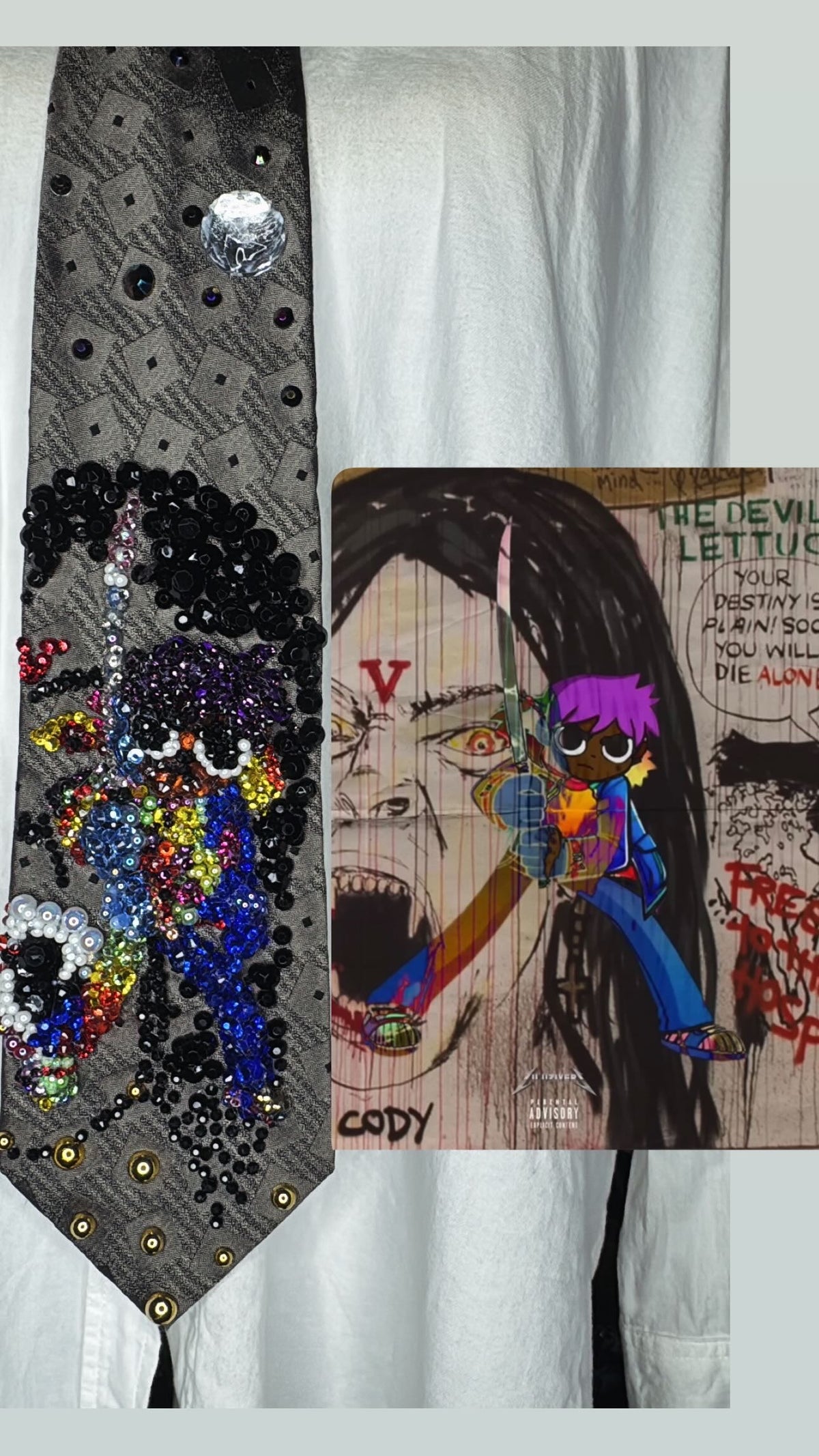 Grey Lil Uzi Very “Ready Set, Go” Single Cover Tie