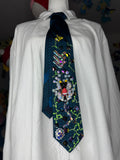 Dark Turquoise Shy Guy Throwing Blue Shell on Computer Chip Road 200cc Mario Kart Tie