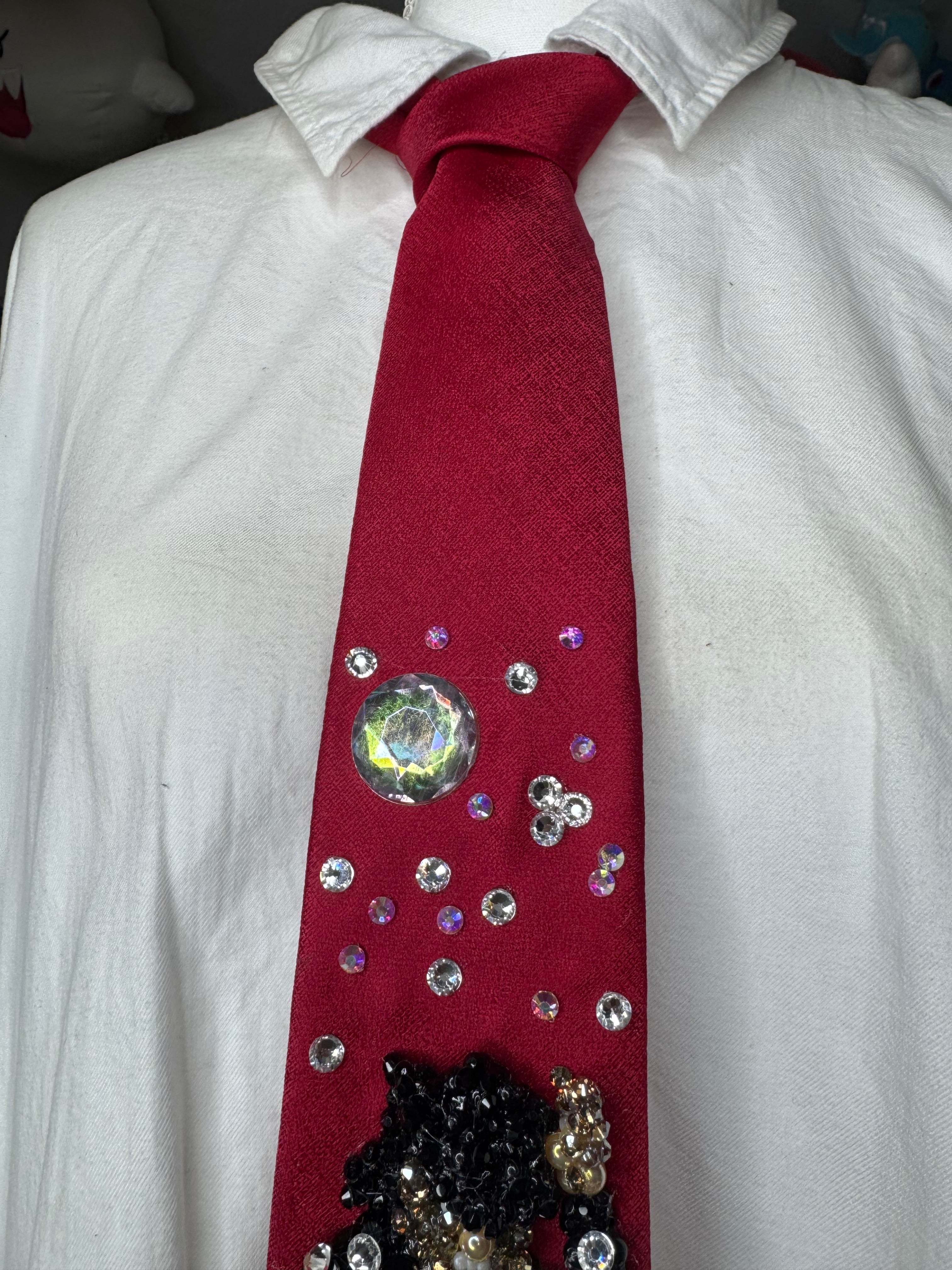 Red Michael Jackson Tapping Hat Walking By Pose To Billie Jean 1989 Tie
