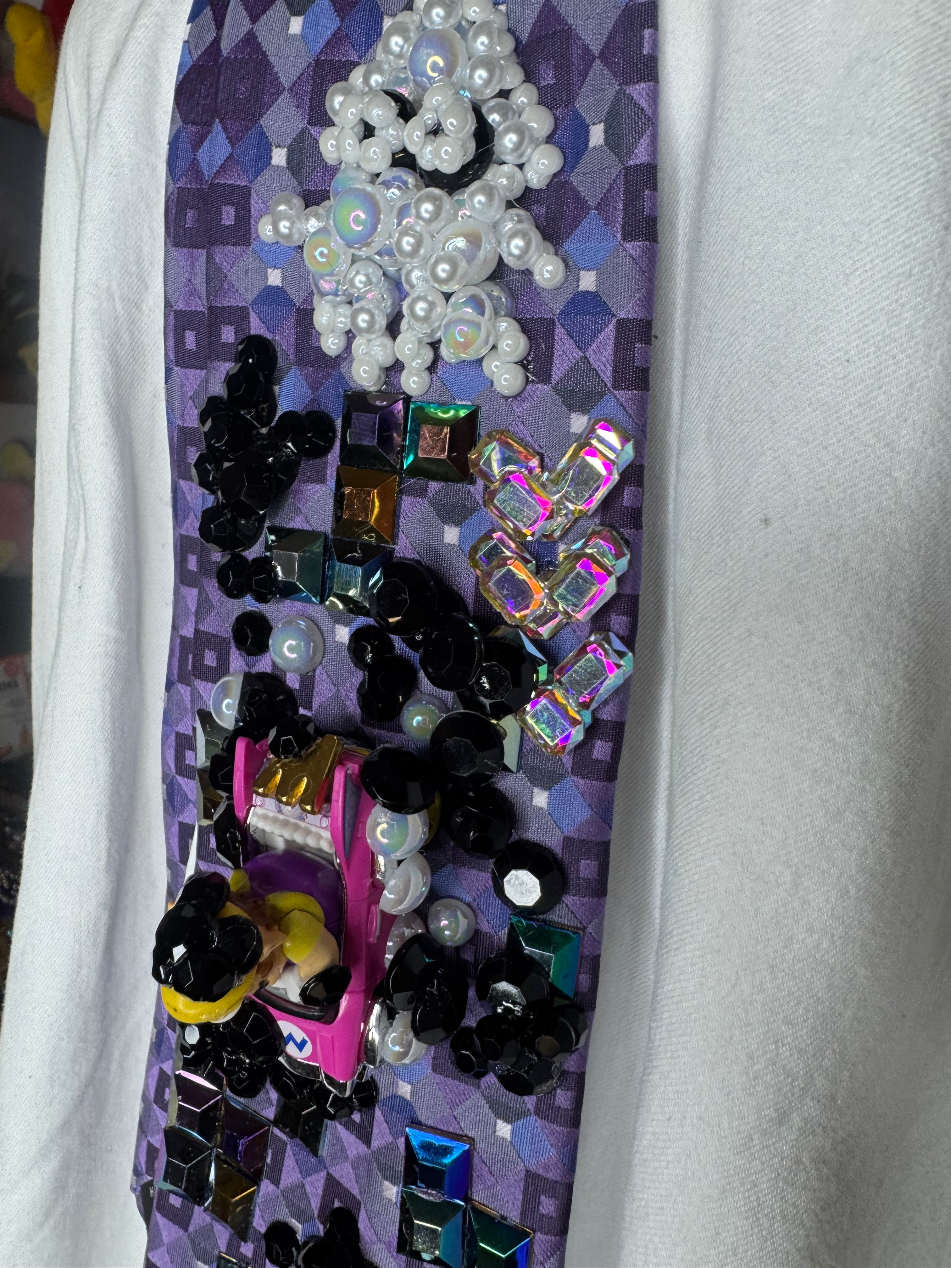 Purple Wario Getting Bloopered On Tetris Road 200cc Mario Kart Tie