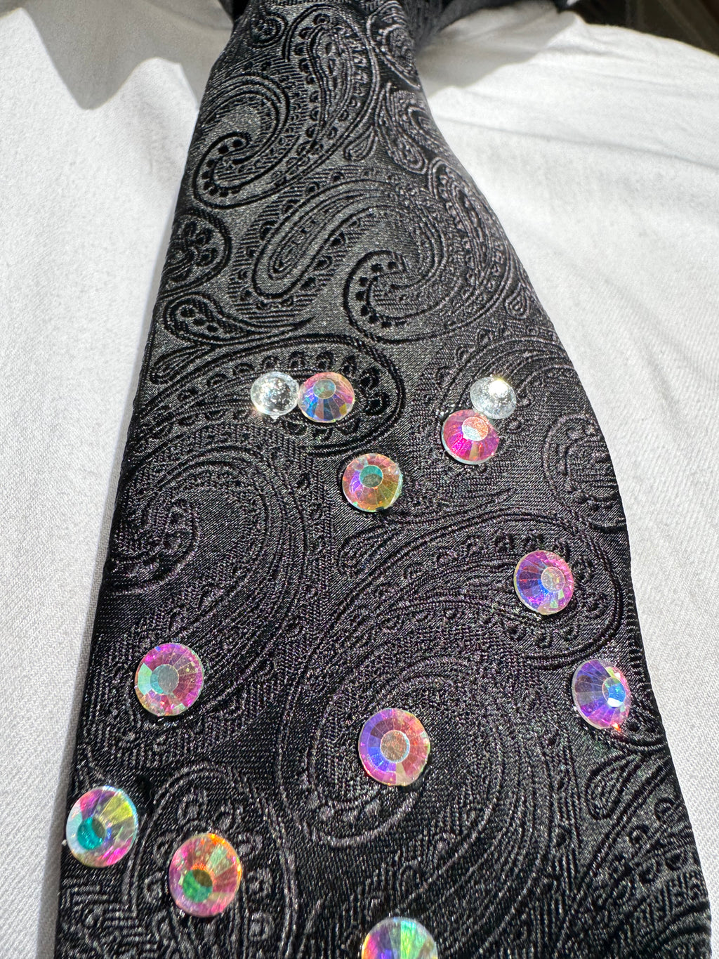 Black Paisley Iridescent Royalty Tie