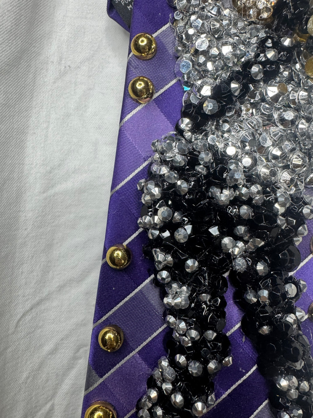 Purple Michael Jackson Hand to Sky Pose Human Nature Bad Tour Wembly Concert 1979 Tie