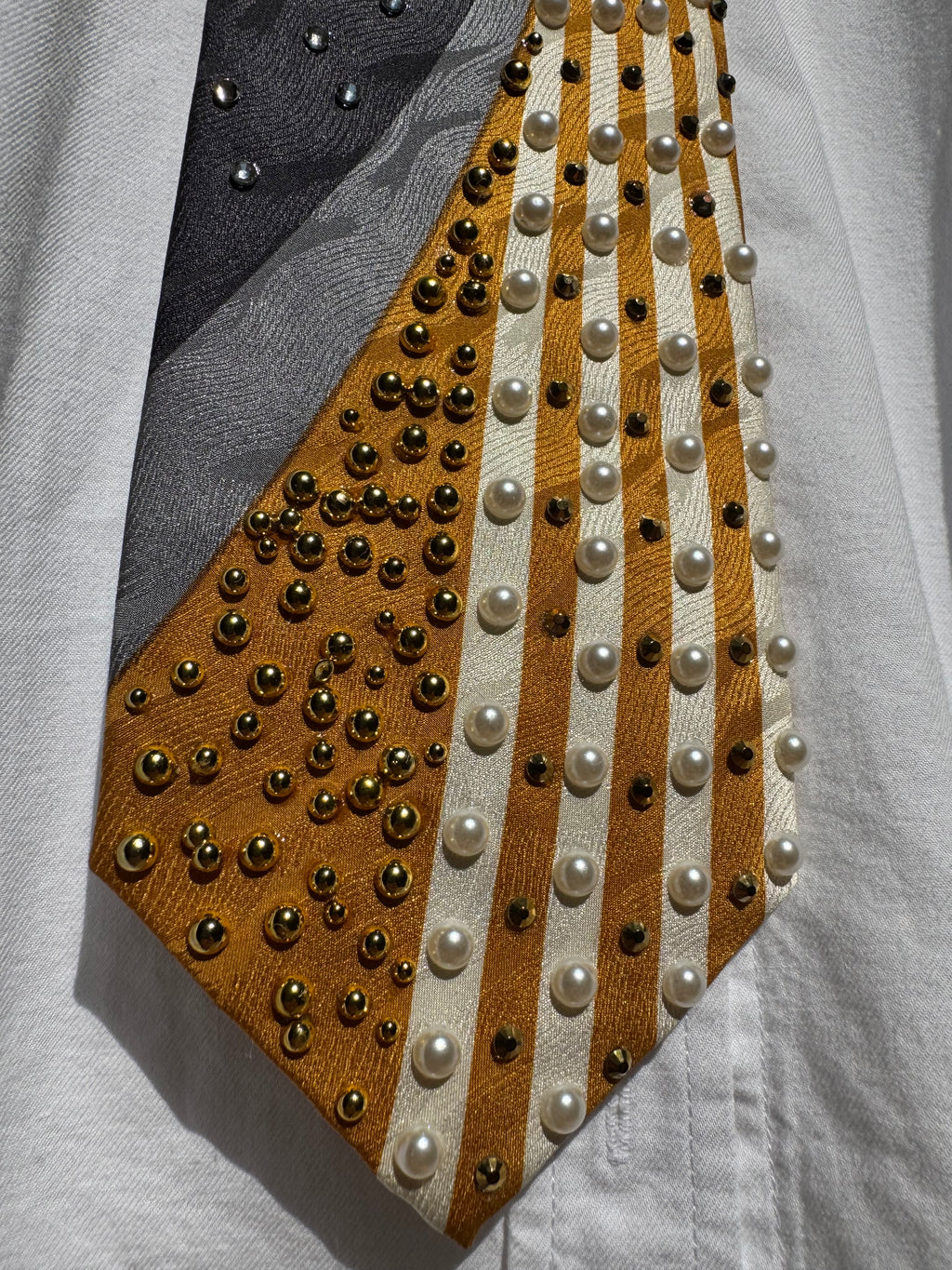 Gold and Grey Nautical Infinity Royalty Tie