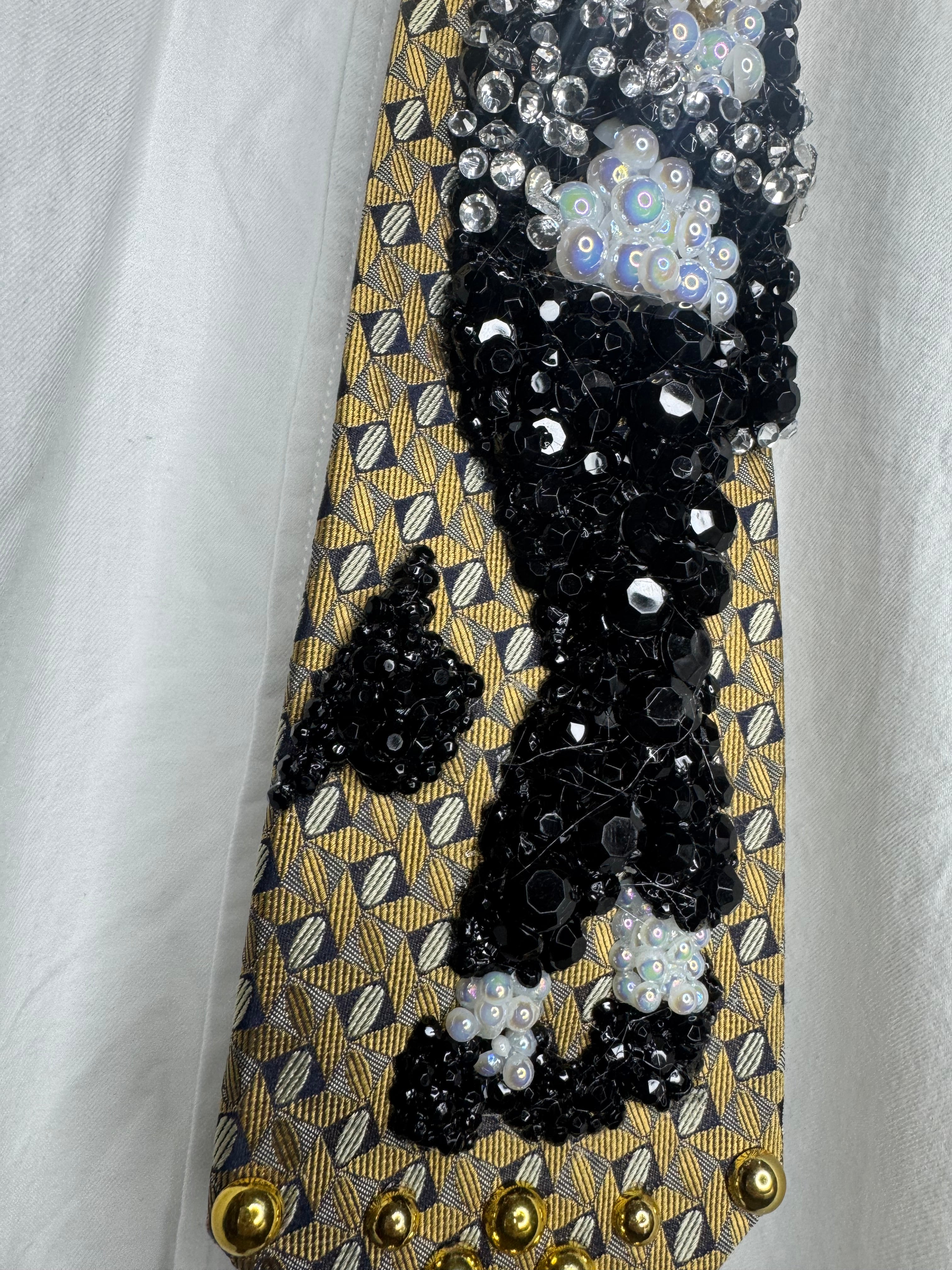 Gold Michael Jackson Throwing Fedora Hat to Billie Jean at MTV Awards 1995 Tie