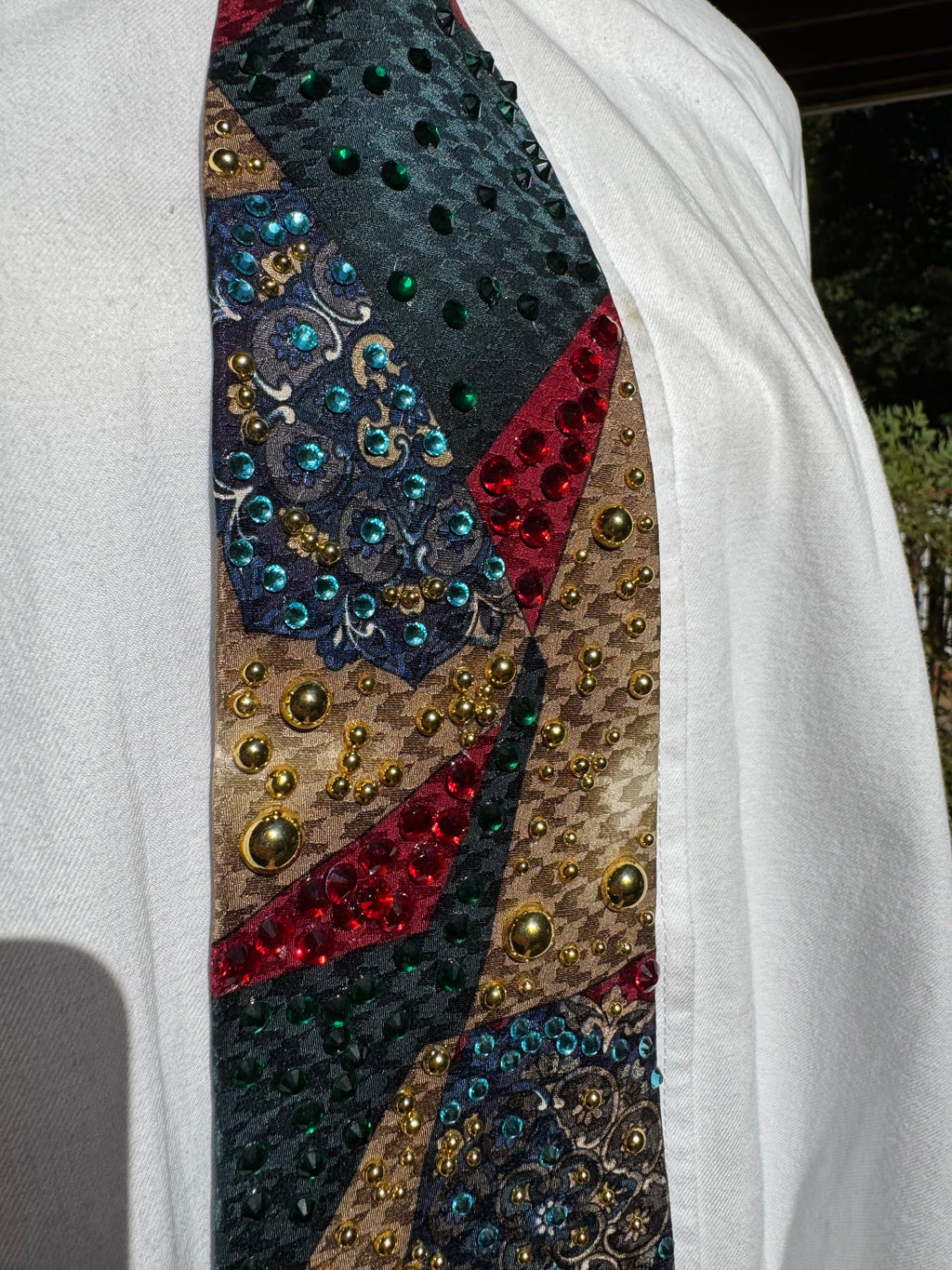 Red Marbled Disney Fireworks Royalty Tie