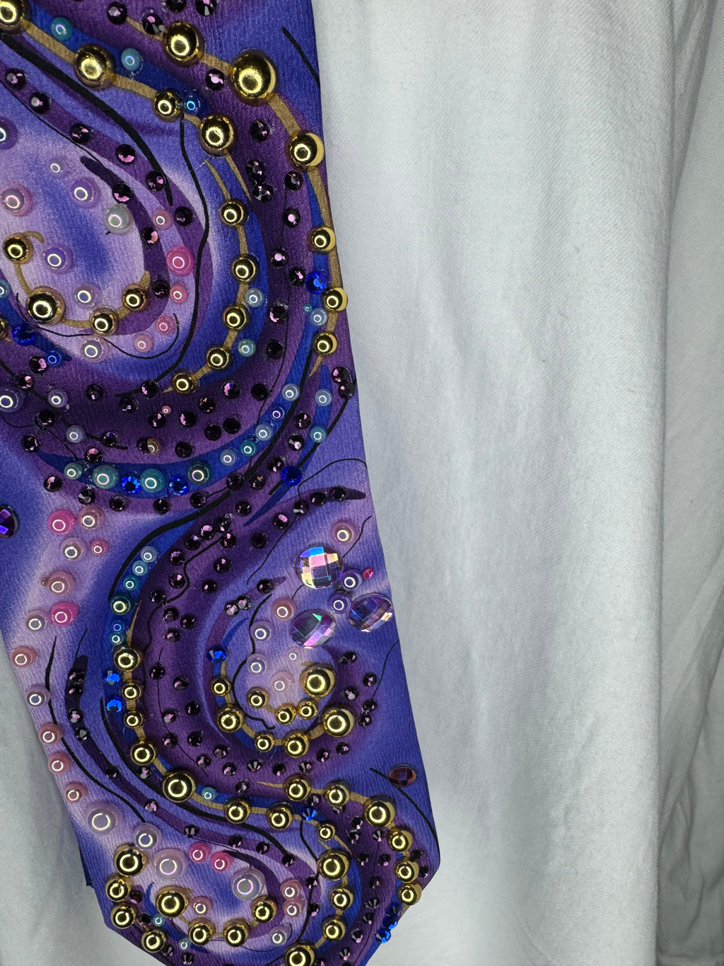 Indigo Purple and Pink Hypnotic Swirl Pool Royalty Tie