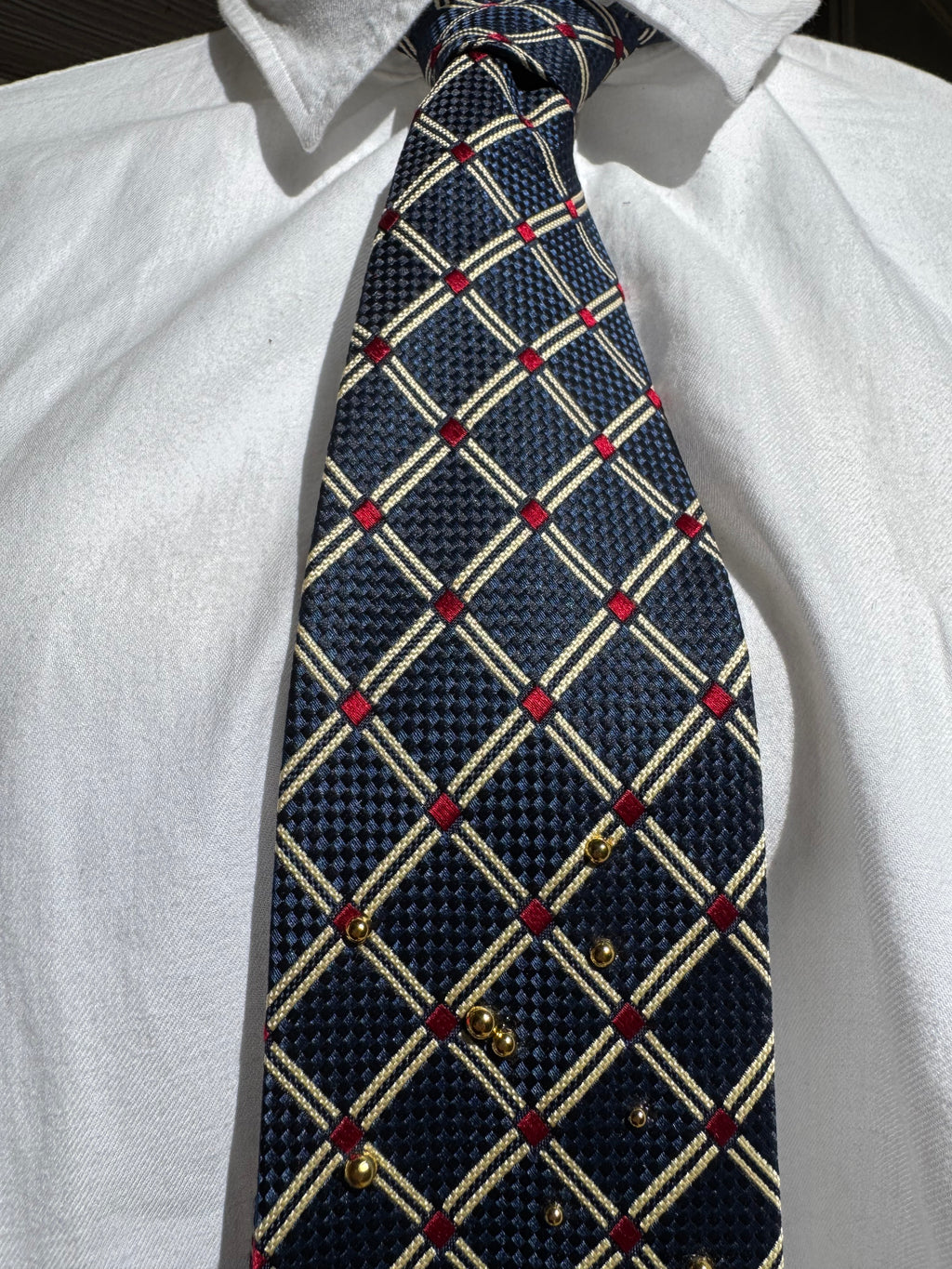 Navy Blue Paris France High Class Royalty Tie