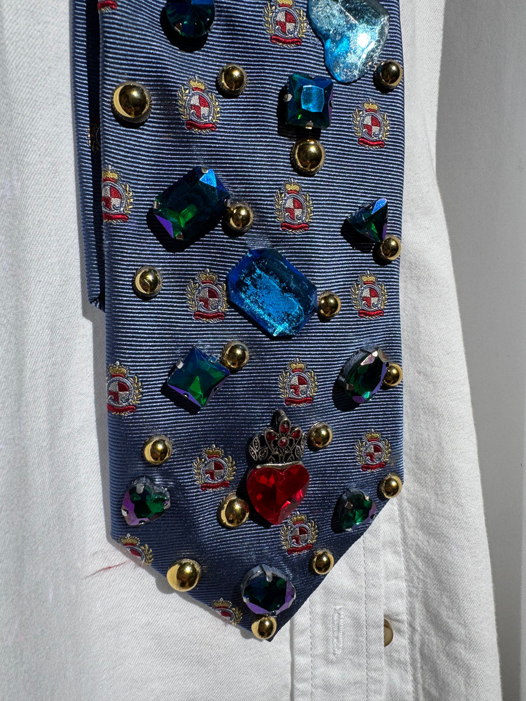 Blue King of Heart High Class Royalty Tie