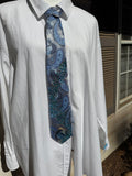 Blue Paisley Magical Rock Aura Nature Royalty Tie